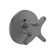 AXOR One Shut-off valve for concealed installation with cross handle I Brushed Black Chrome