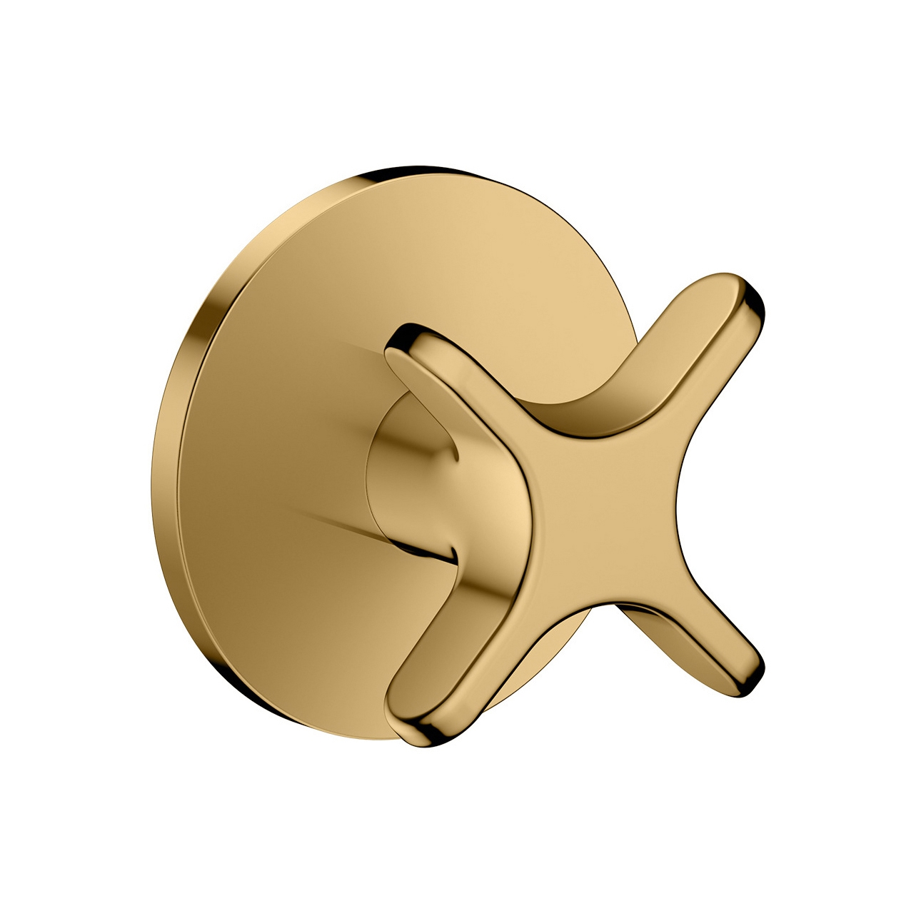 AXOR One Robinet d'arrêt encastré avec poignée croisillon I Polished Gold Optic
