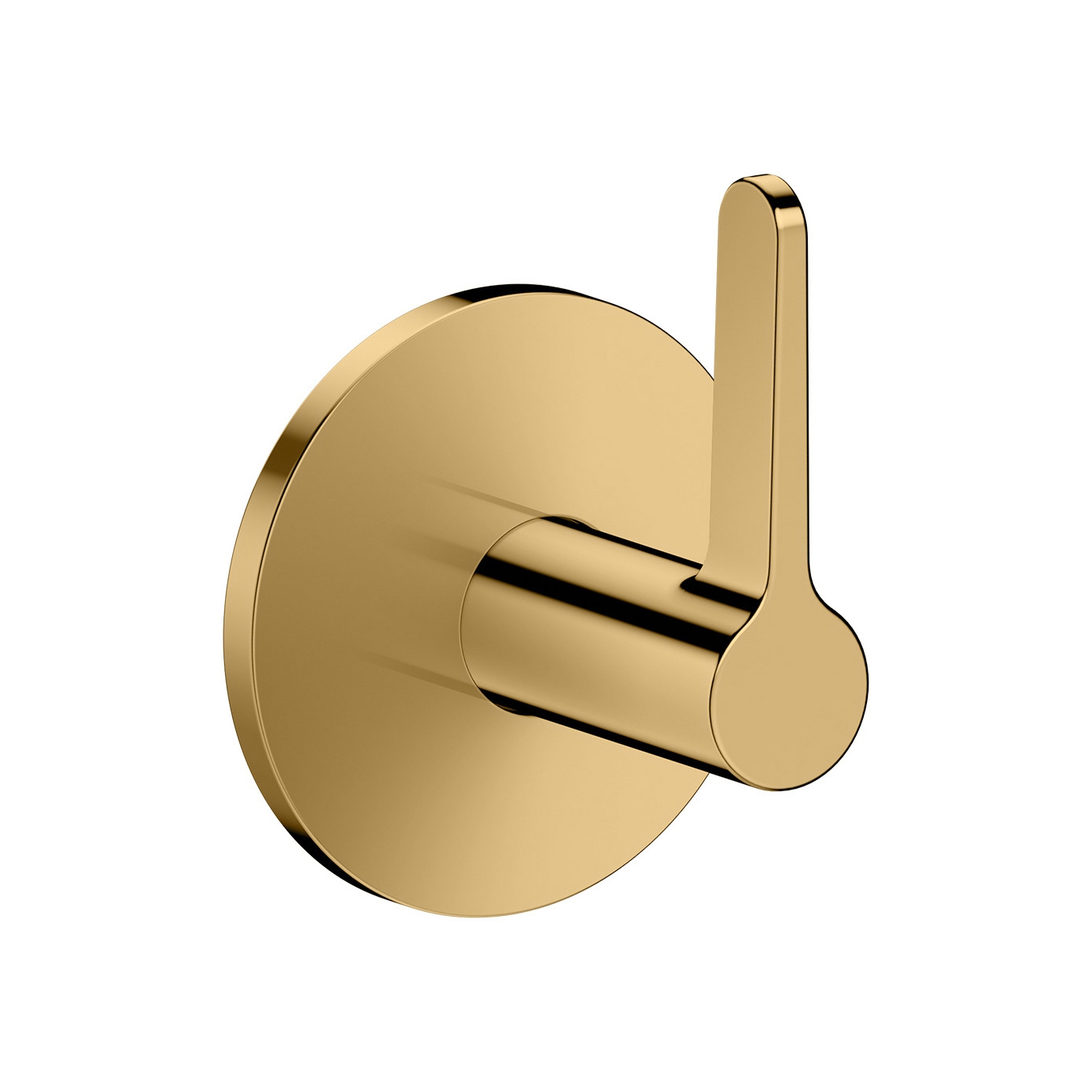 AXOR One Shut-off valve for concealed installation with lever handle I Polished Gold Optic