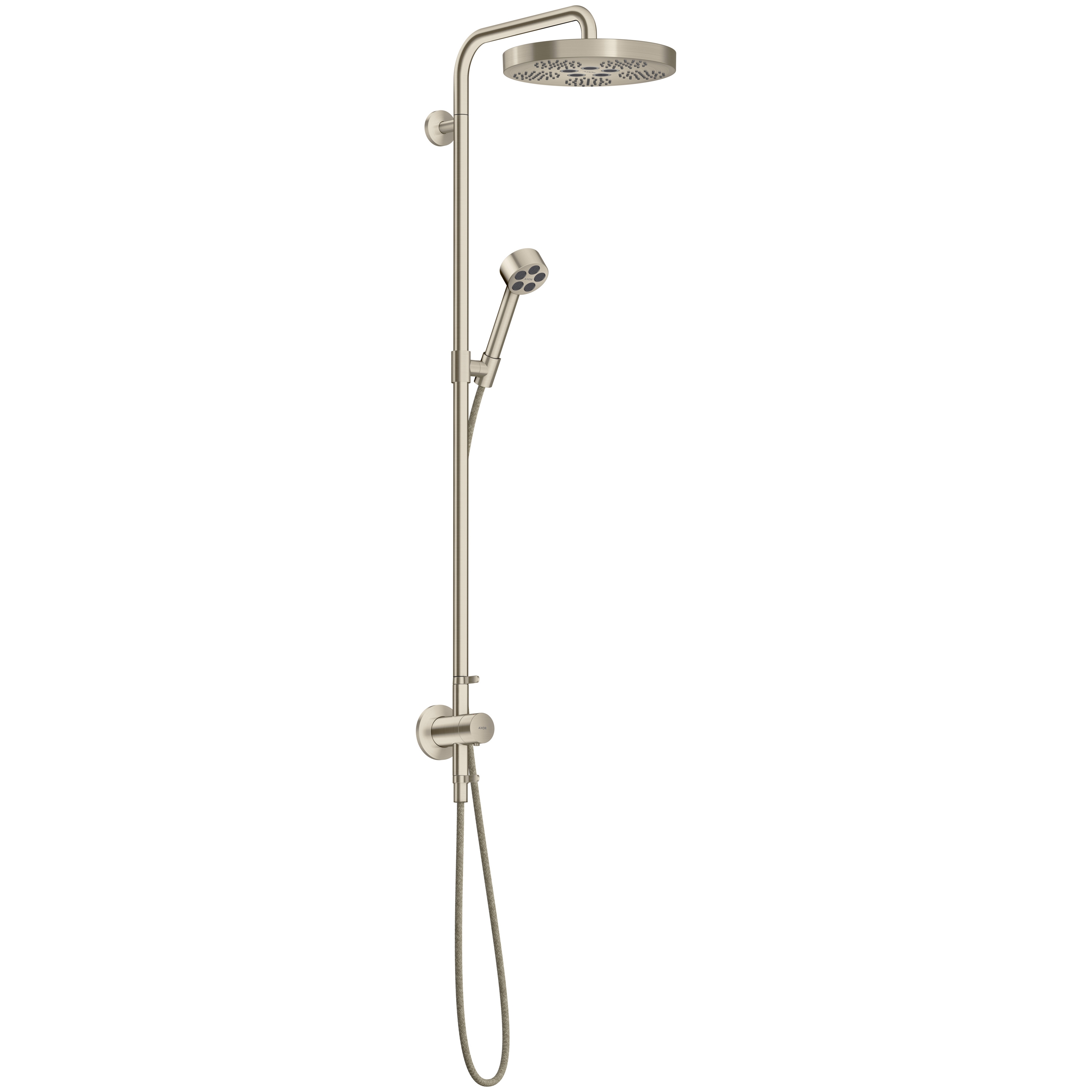 AXOR One Showerpipe con termostatico e soffione doccia 280 1jet ad incasso I Brushed Nickel