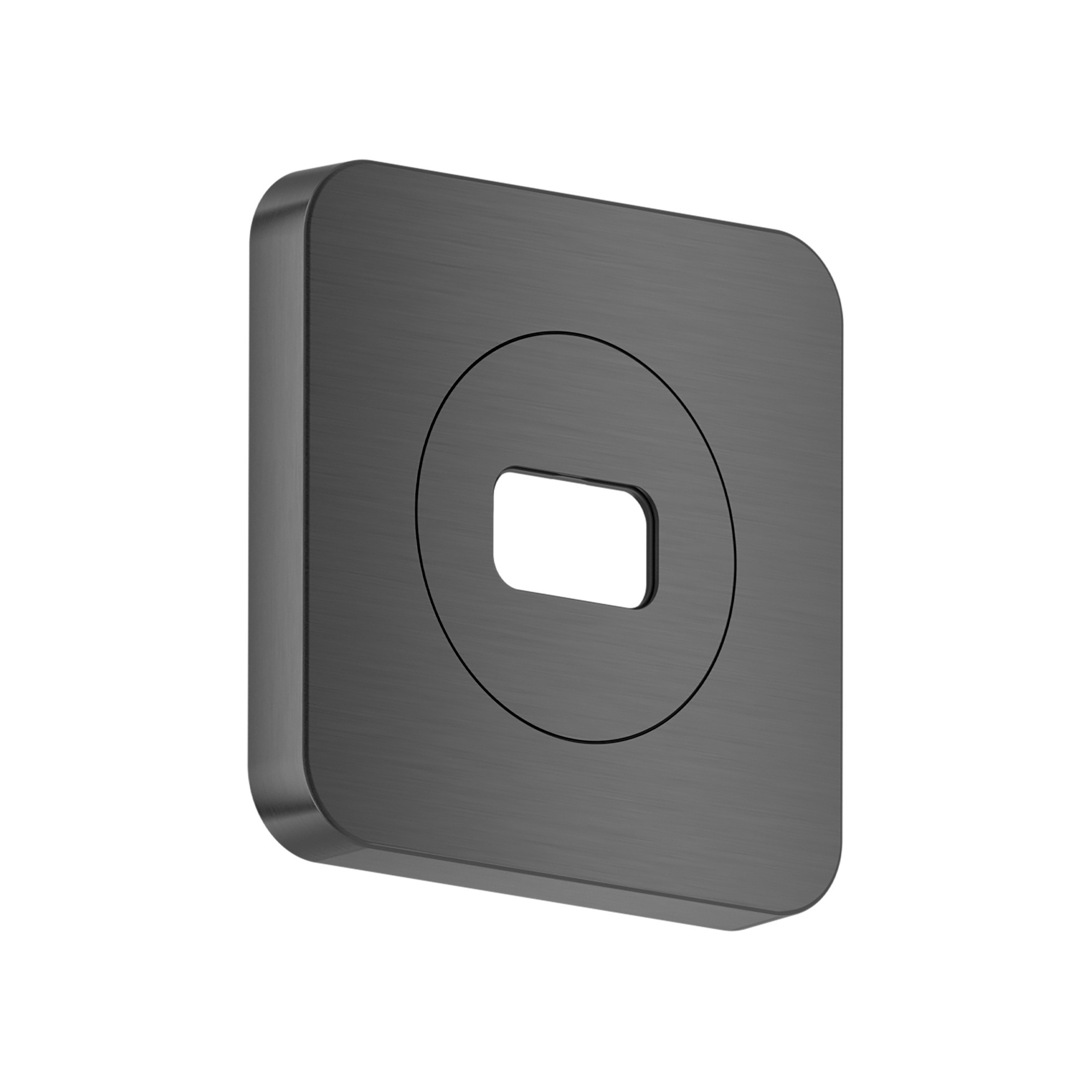 AXOR ShowerSphere Escutcheon 120/120 softsquare I Brushed Black Chrome