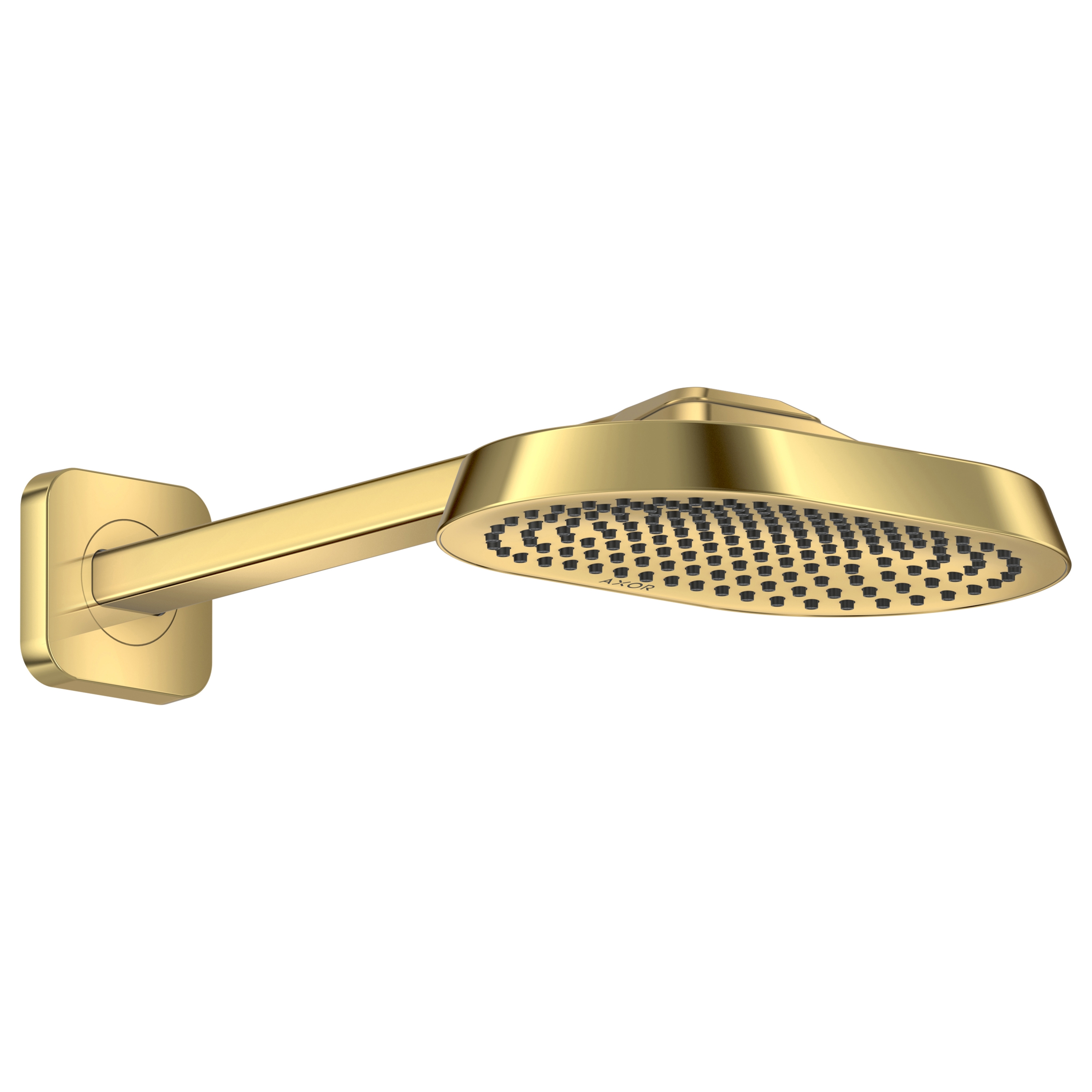 AXOR ShowerSphere Ducha fija 250/160 1jet EcoSmart+ con brazo de ducha I Polished Gold Optic
