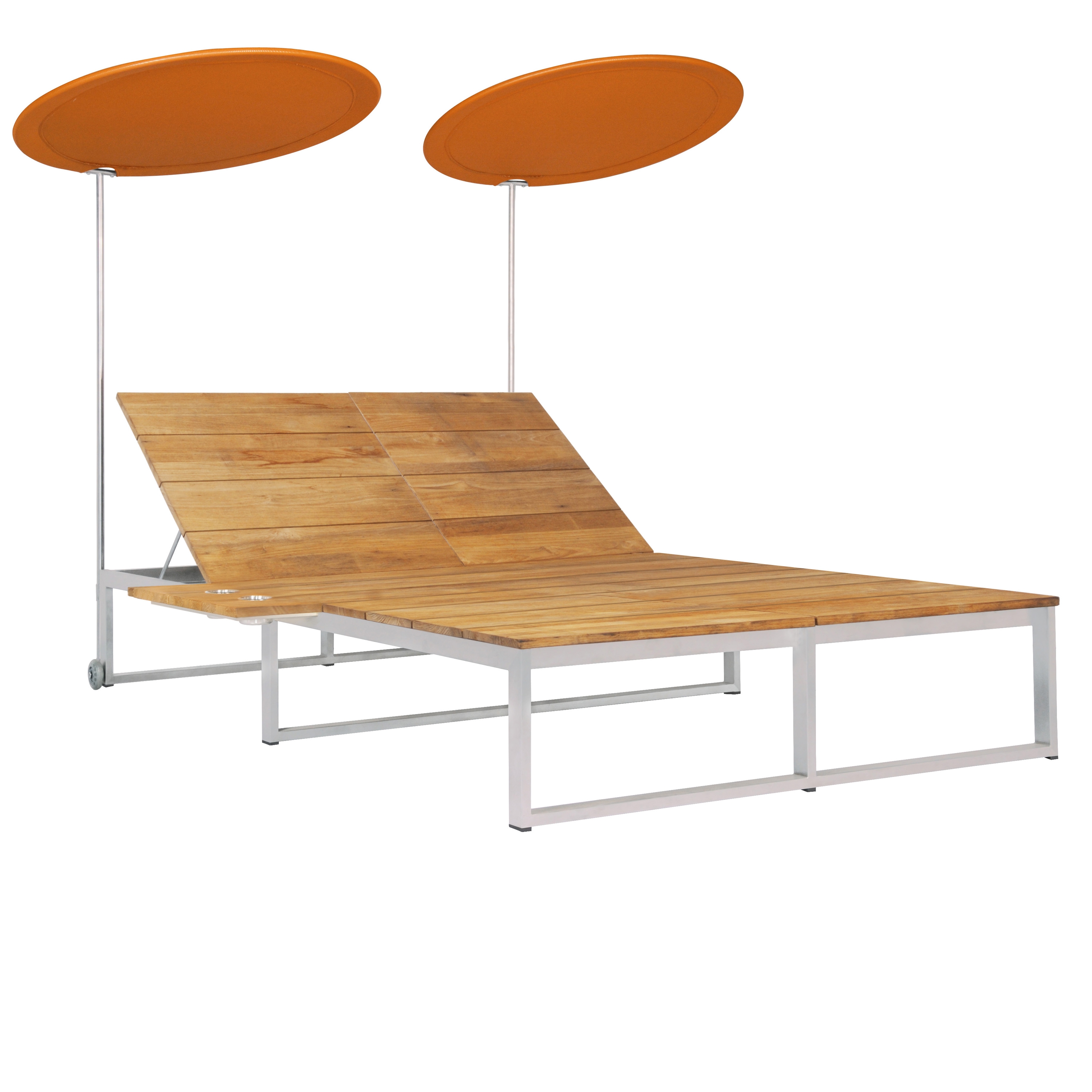 Vertoon produk Oko Lounge double sun lounger with tray & shade van vervaardiger Mamagreen