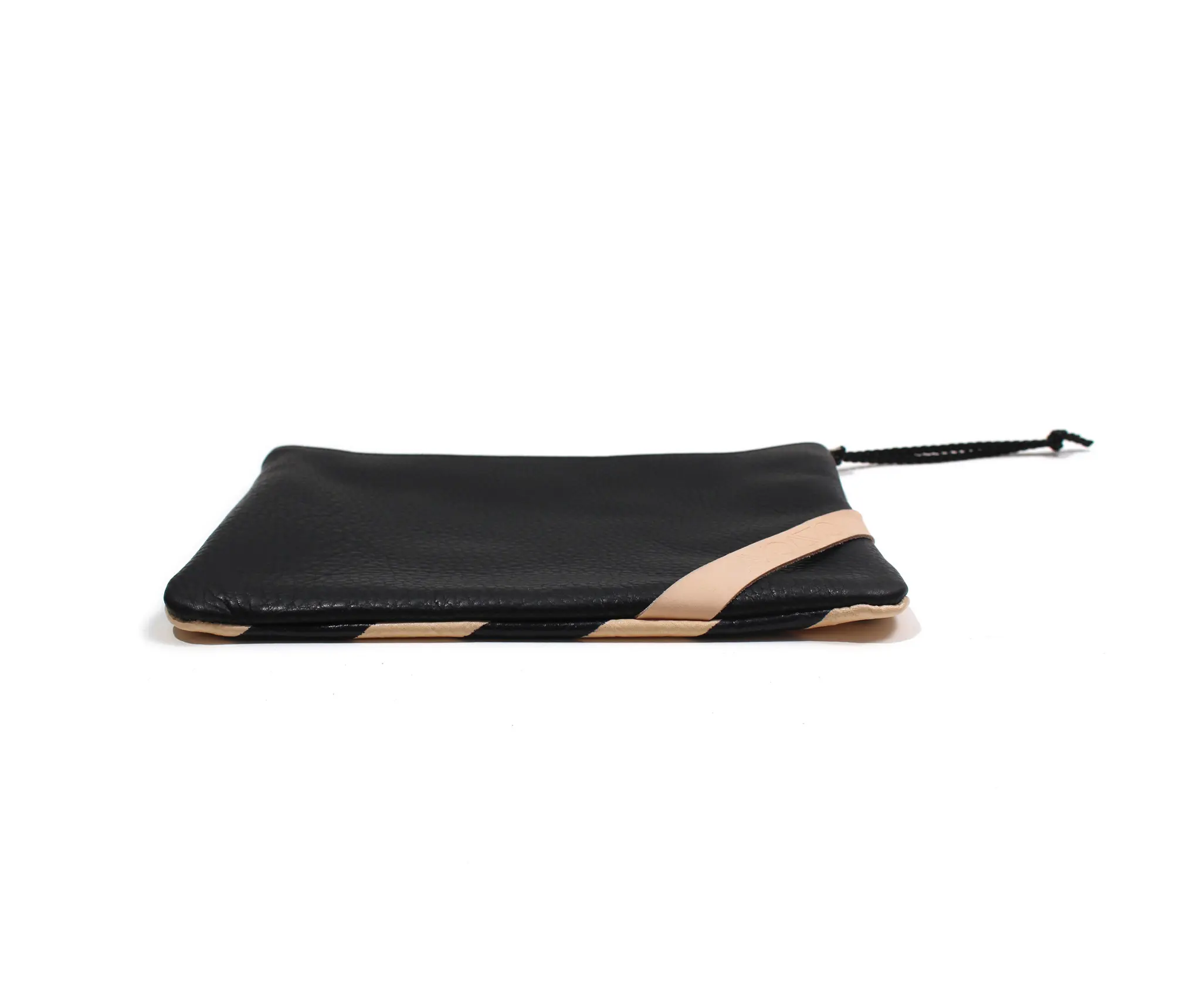 AVO - Black Lines Leather Clutch - 11x7.5