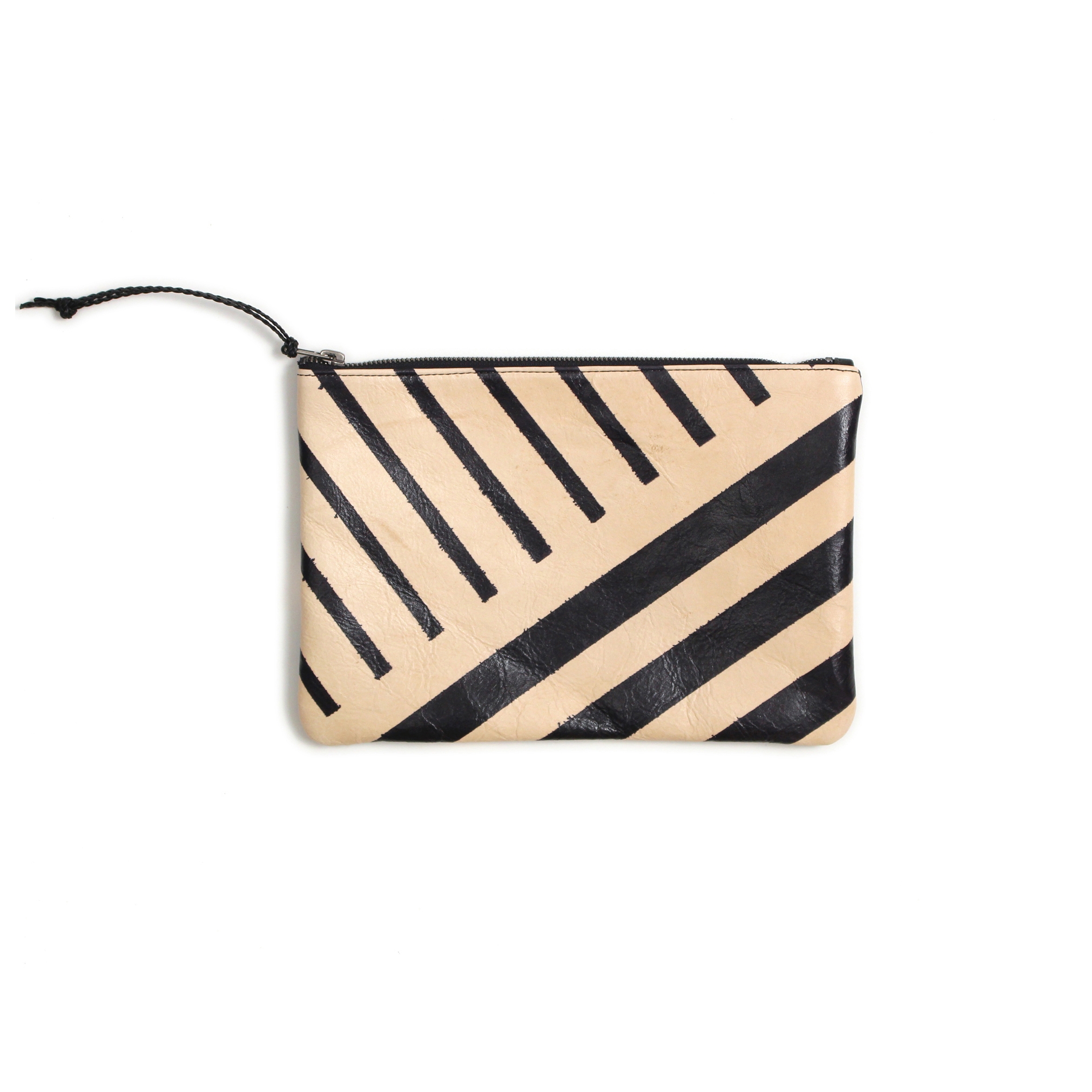 Display product Black Lines Leather Clutch - 11x7.5 from manufacturer AVO