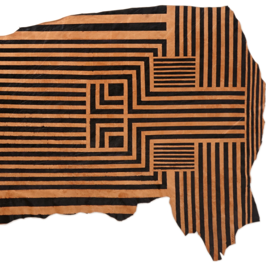 Display product Black Lines  Rug - Half Hide from manufacturer AVO