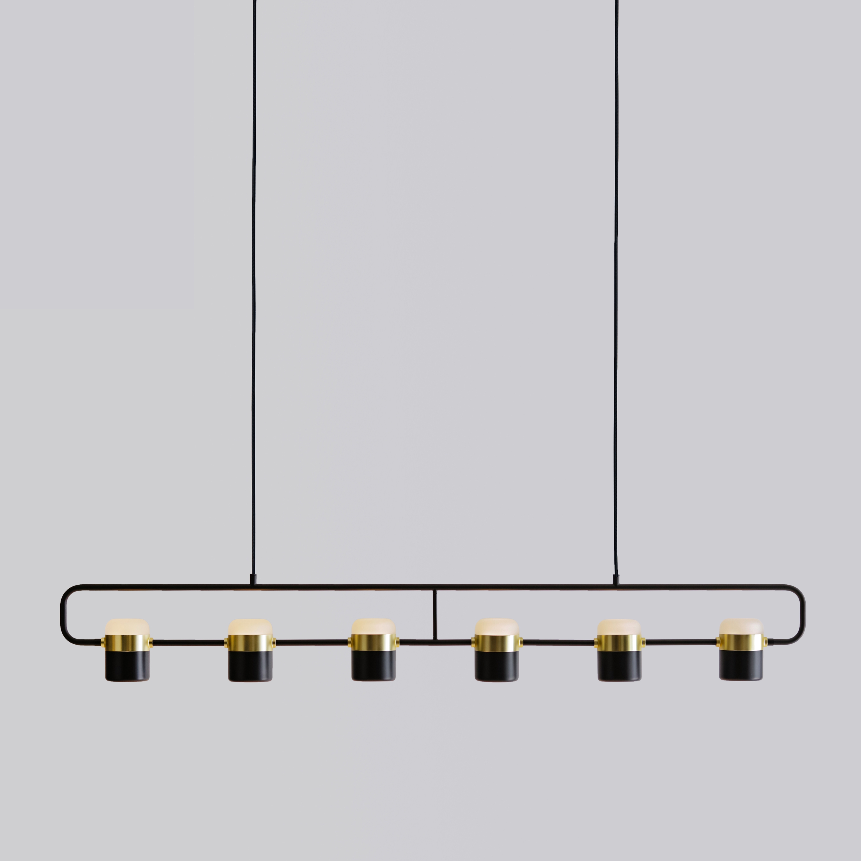 Mostra il prodotto Ling PL6 pendant light in black metal and brass del produttore SEEDDESIGN