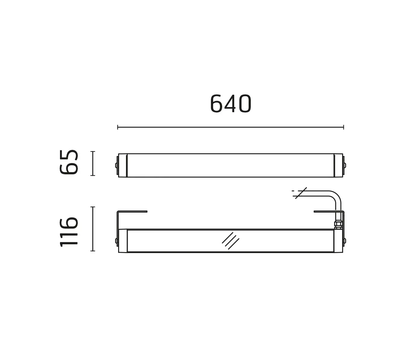 Ares - Arcadia 640 Power LED / With Brackets L 80mm - Transparent Glass - Adjustable - Narrow Beam 10°