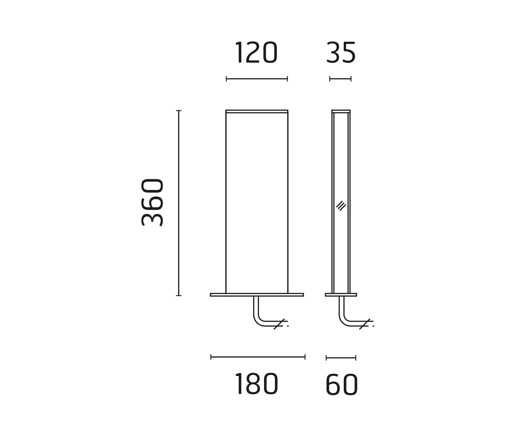 Ares - Talia Low Power LED / H. 360 mm - Double Emission