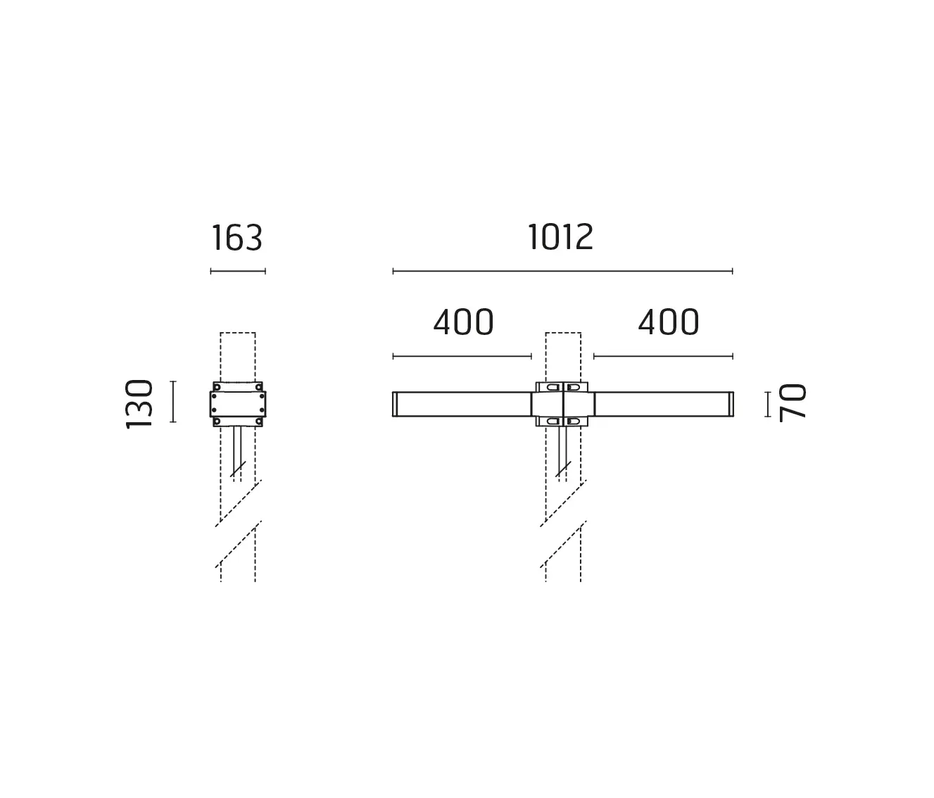 Ares - Dooku 400 Power LED / Pole Ø 76mm - Double Top Pole - Wide Beam 120° (Wide Spaces - Public Areas - Parking Areas)