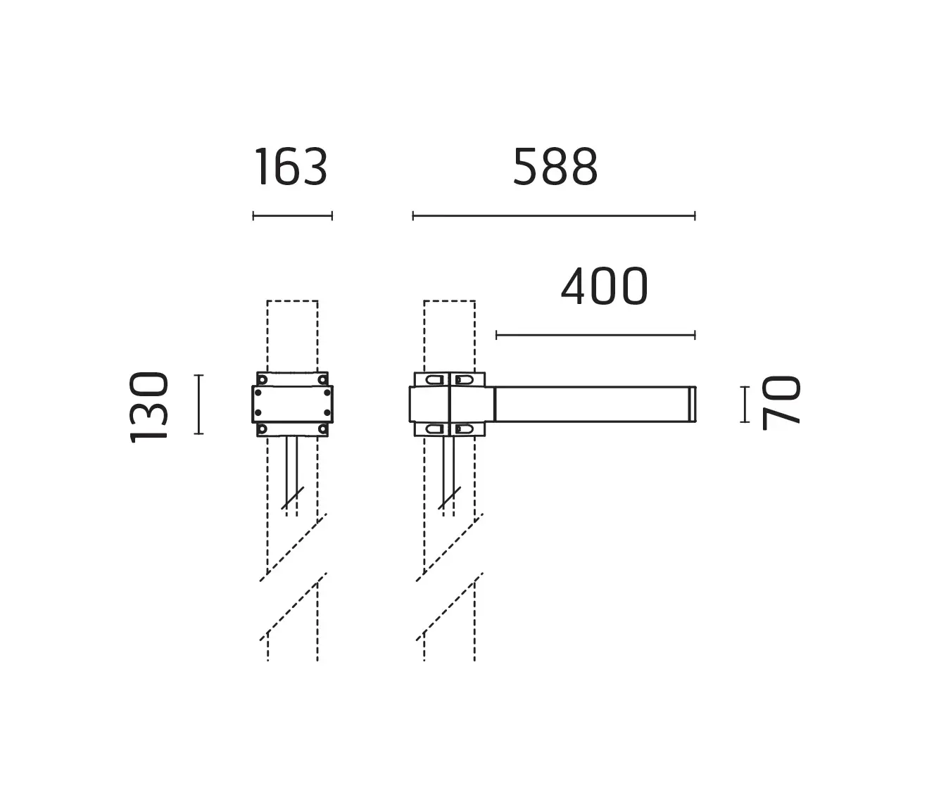 Ares - Dooku 400 Power LED / Pole Ø 102mm - Single Top Pole - Street Light Optic (Foot and Cycle Paths)