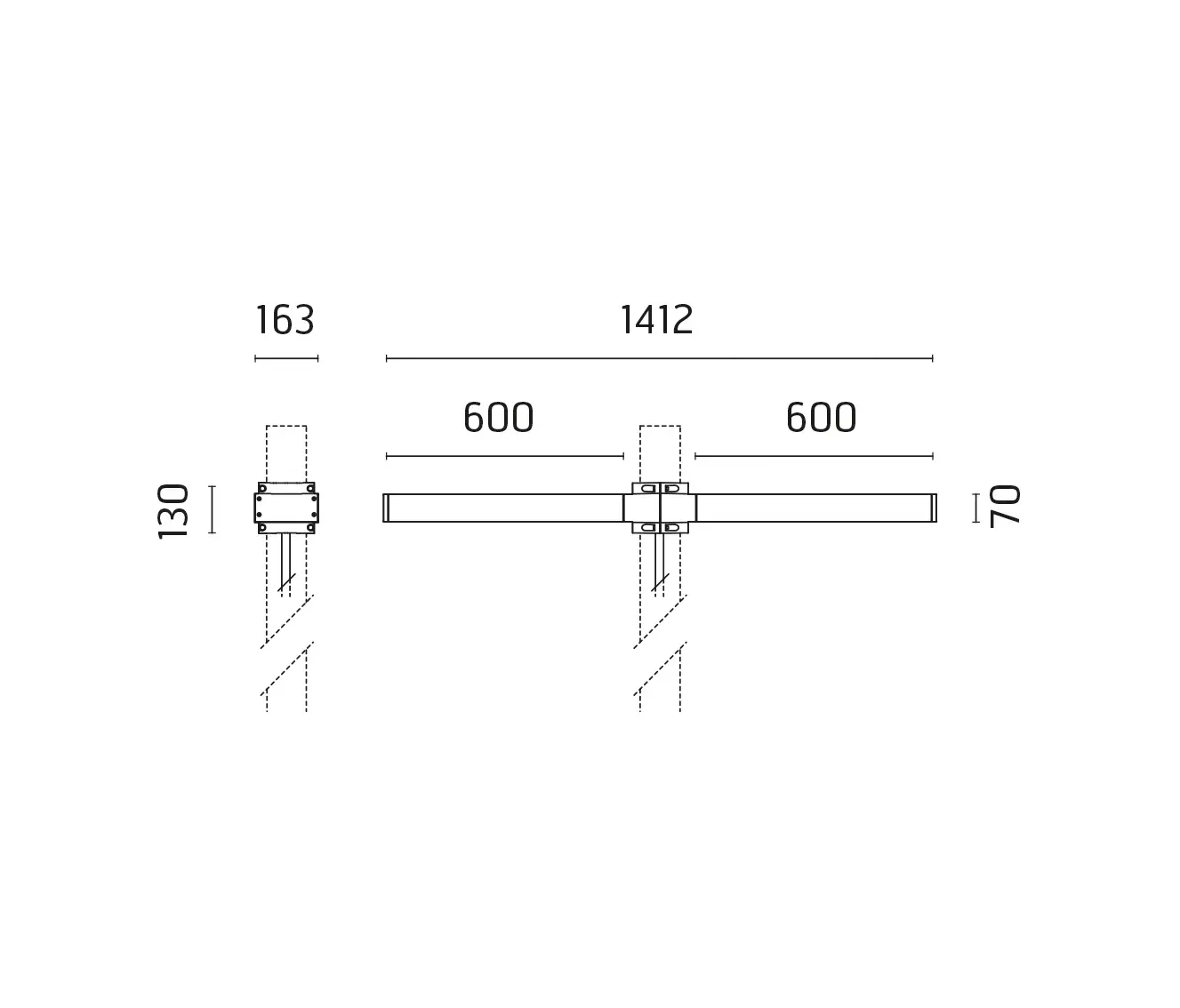 Ares - Dooku 600 Power LED / Pole Ø 76mm - Double Top Pole - Street Light Optic