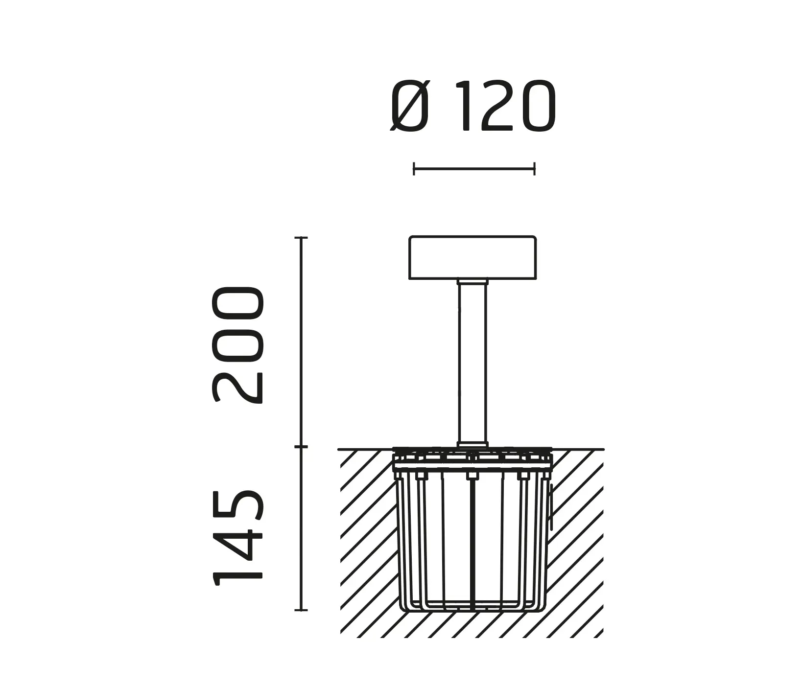Ares - Vincenza Power LED / H. 200 mm - In Ground - 360° Symmetric Emission