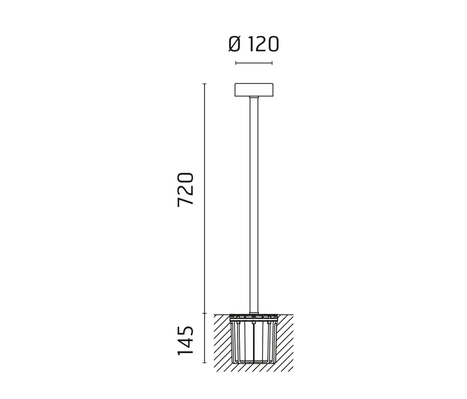 Ares - Vincenza Power LED / H. 720 mm - In Ground - 360° Symmetric Emission