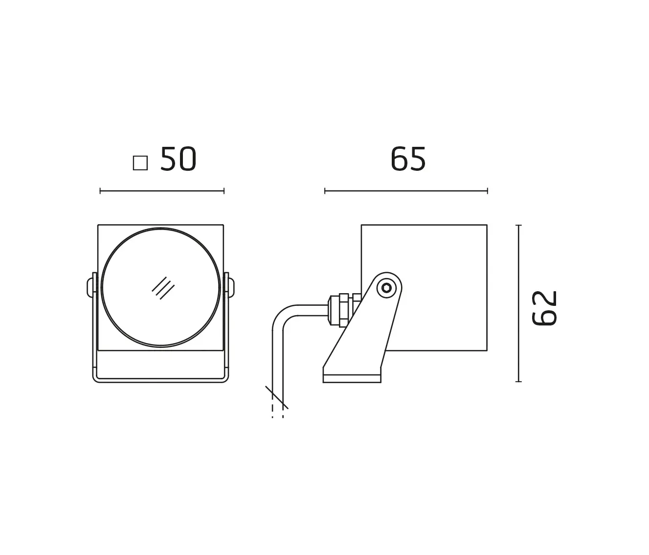 Ares - Pi Power LED / 50x50mm - Adjustable - Medium Beam 30°