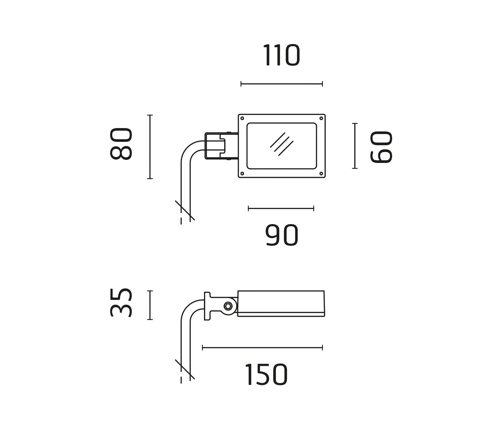 Ares - Perseo 4 Power LED / Transparent Glass - Adjustable - Medium beam 40°