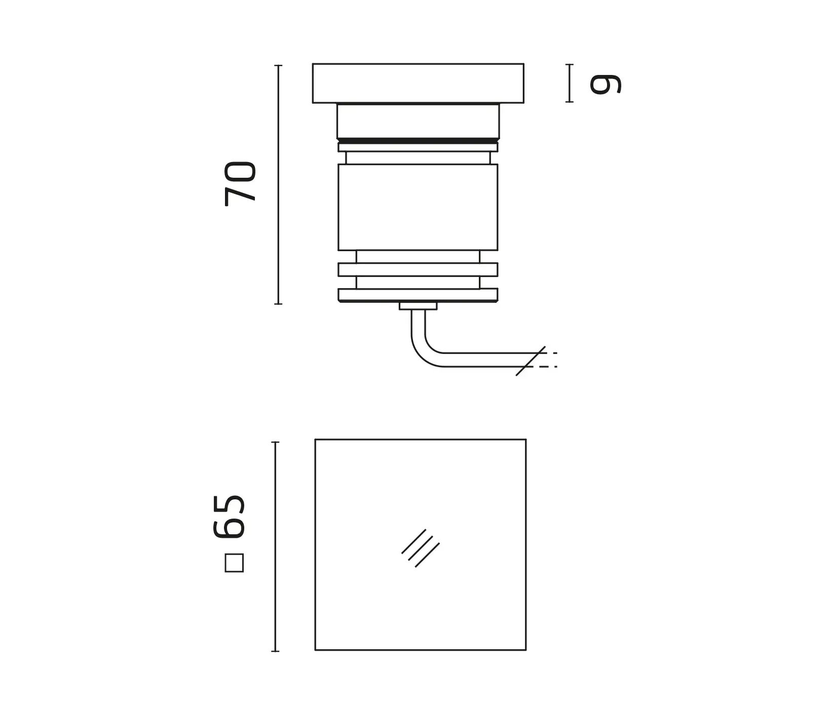 Ares - Sigma Power LED / Square Methacrylate Diffuser