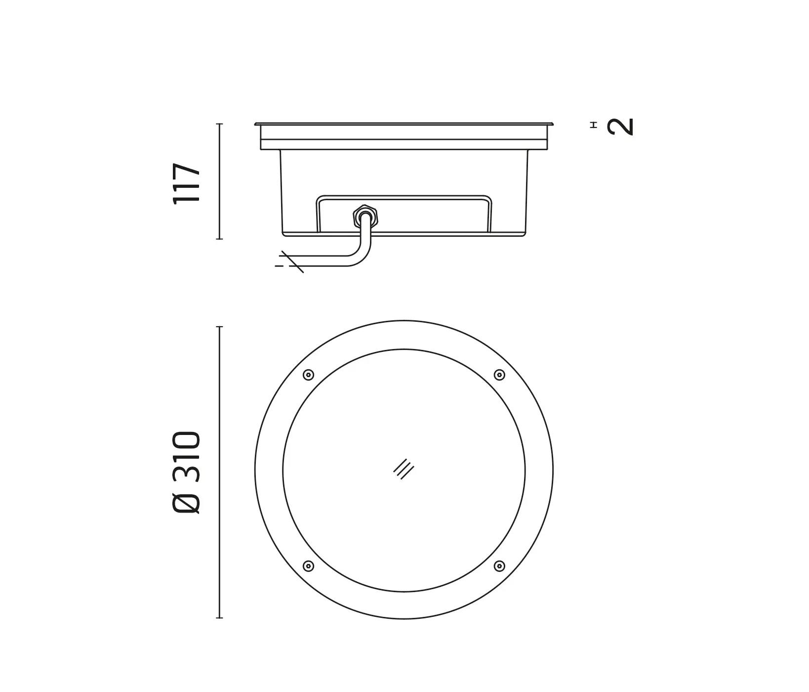 Ares - Cassiopea Power LED / Round Version - Medium Beam 30°