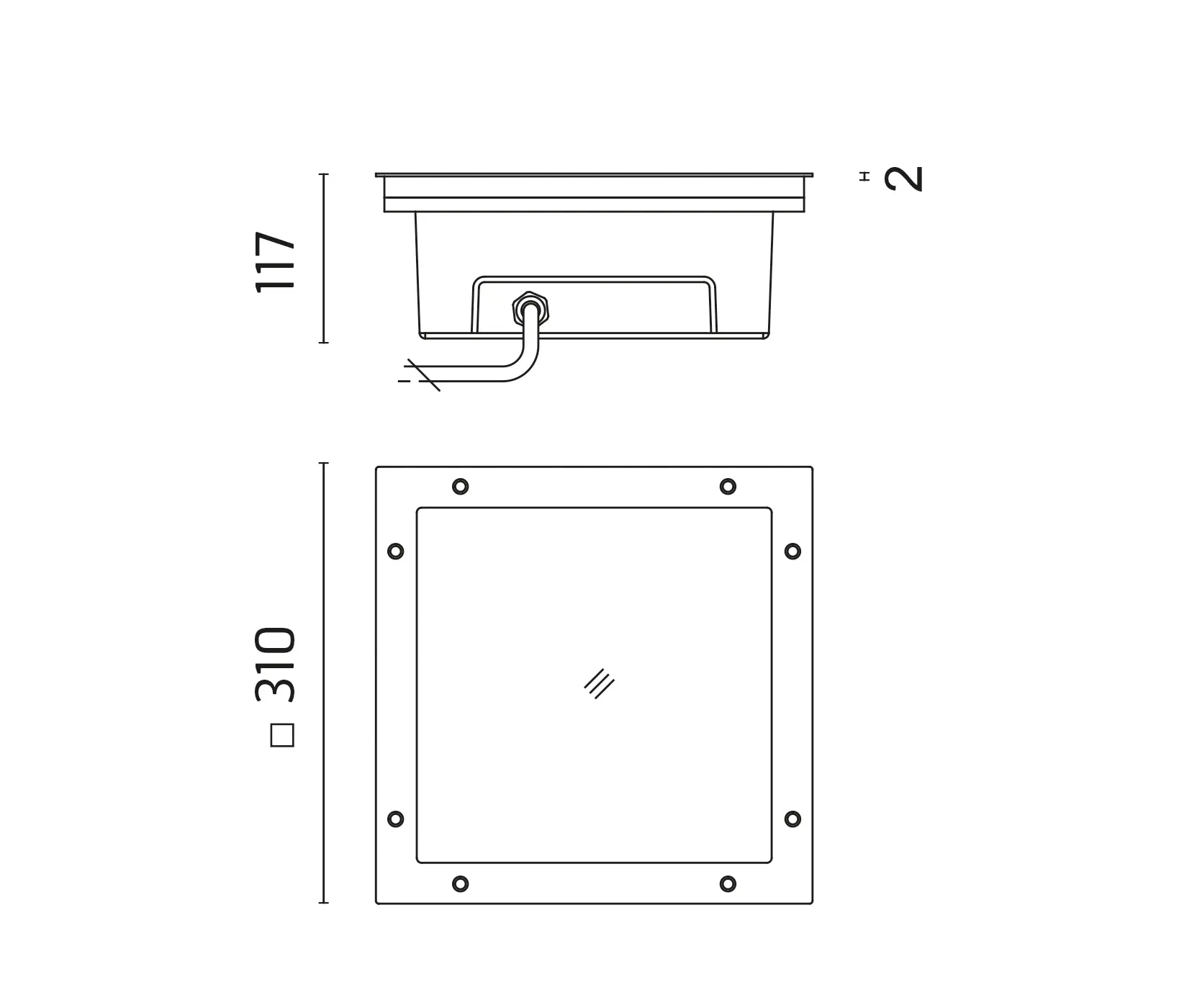 Ares - Cassiopea Power LED / Square Version - Medium Beam 30°