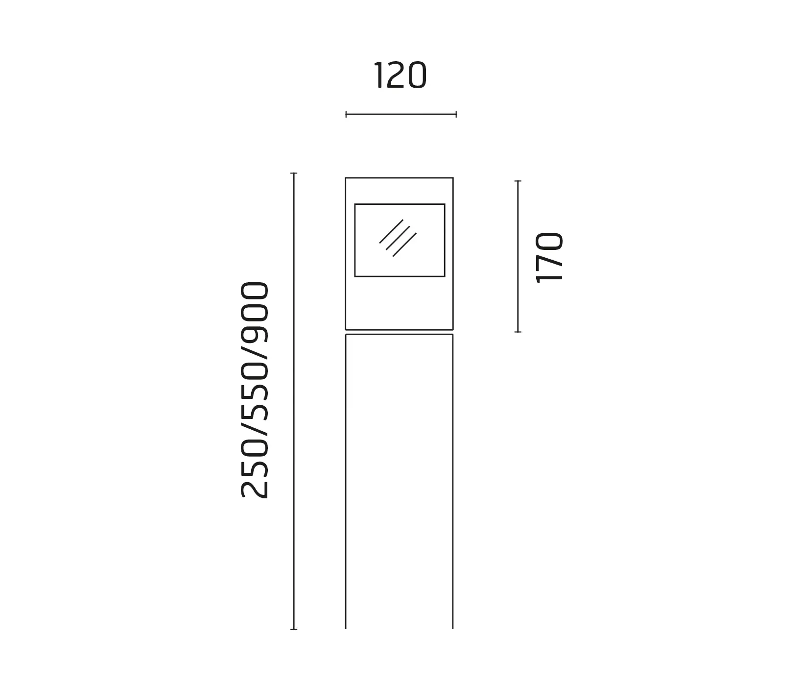 Ares - Leo 120 on post / Unidirectional - Transparent Glass