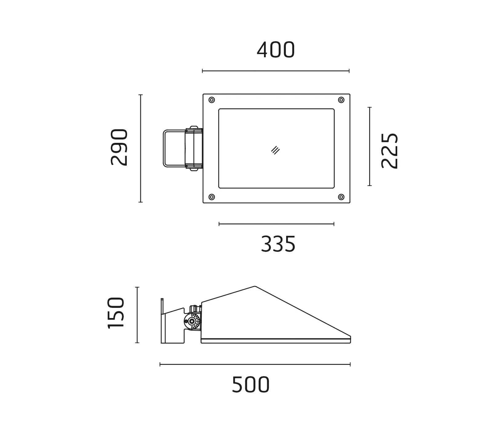 Ares - MaxiFranco Power LED / Adjustable - Asymmetric Optic