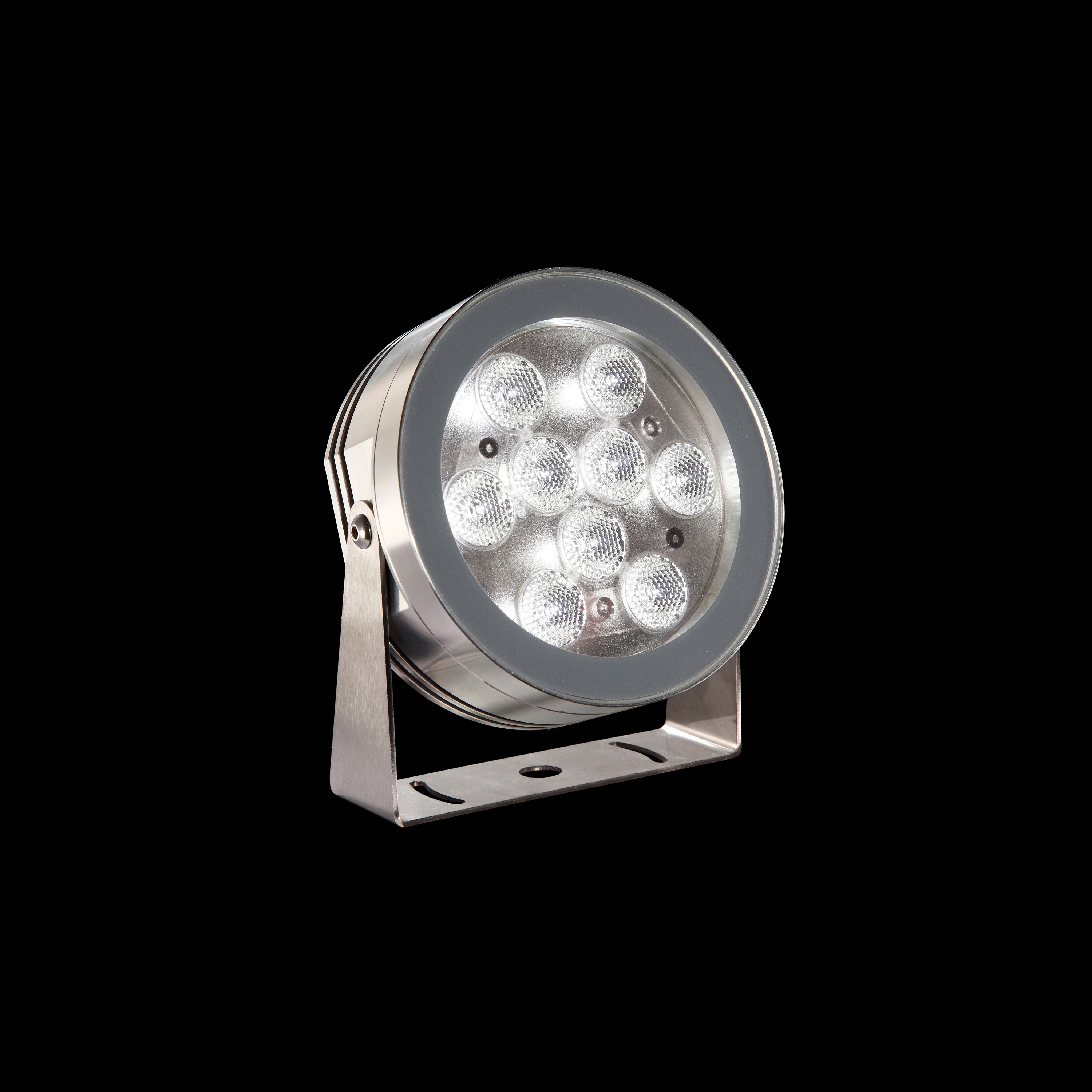 Display product MaxiMartina Aqua Power LED / Inox 316L Underwater - Transparent Glass - Adjustable - Medium Beam 30° from manufacturer Ares