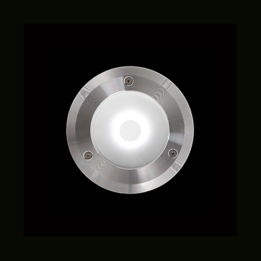 Mostra il prodotto Chiara Mid-Power LED / Ghiera in Acciaio Inox - Vetro Sabbiato - Direct 230V del produttore Ares