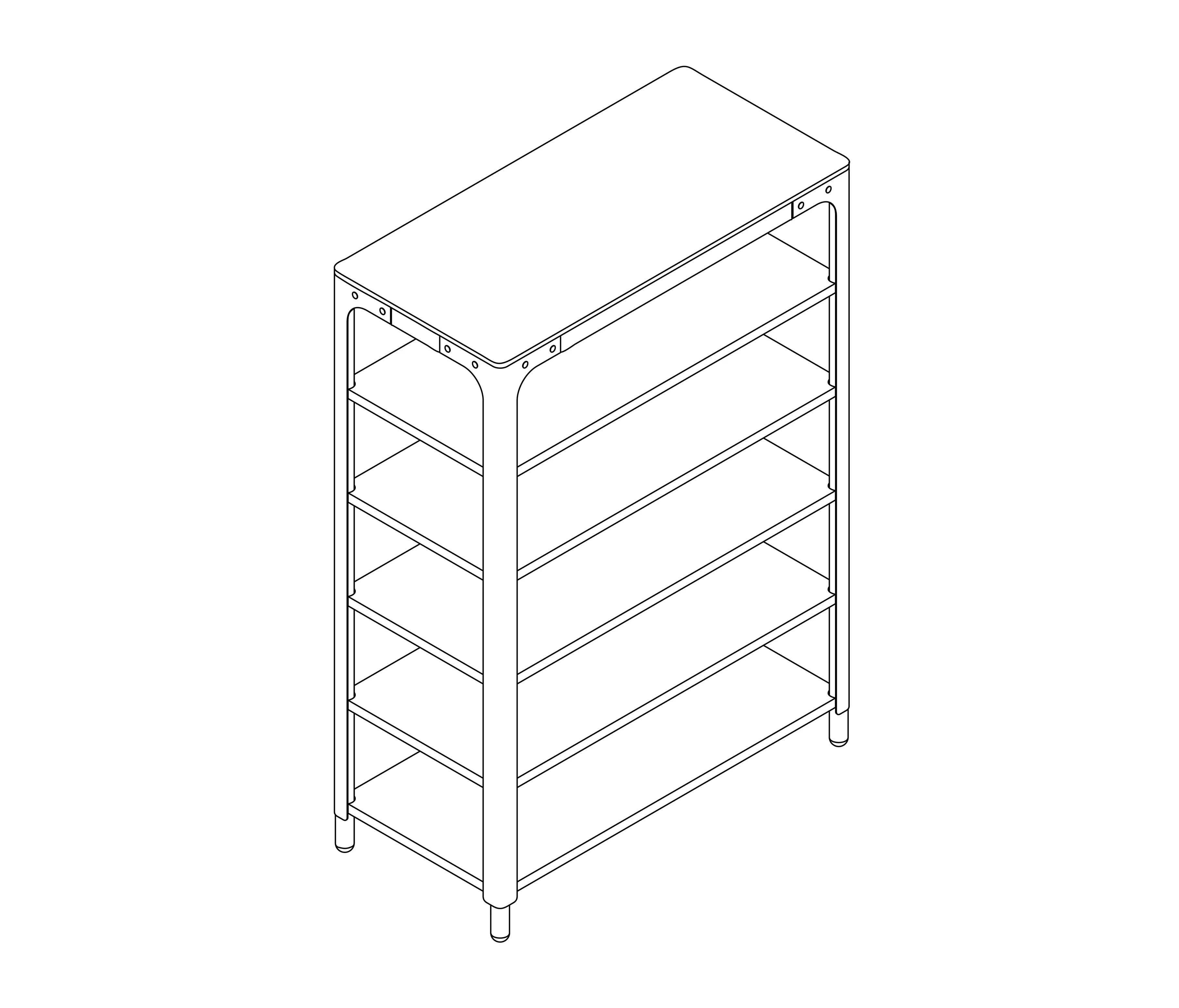 n by Naber - Concept Kitchen – Shelf Module 1900x1330x640