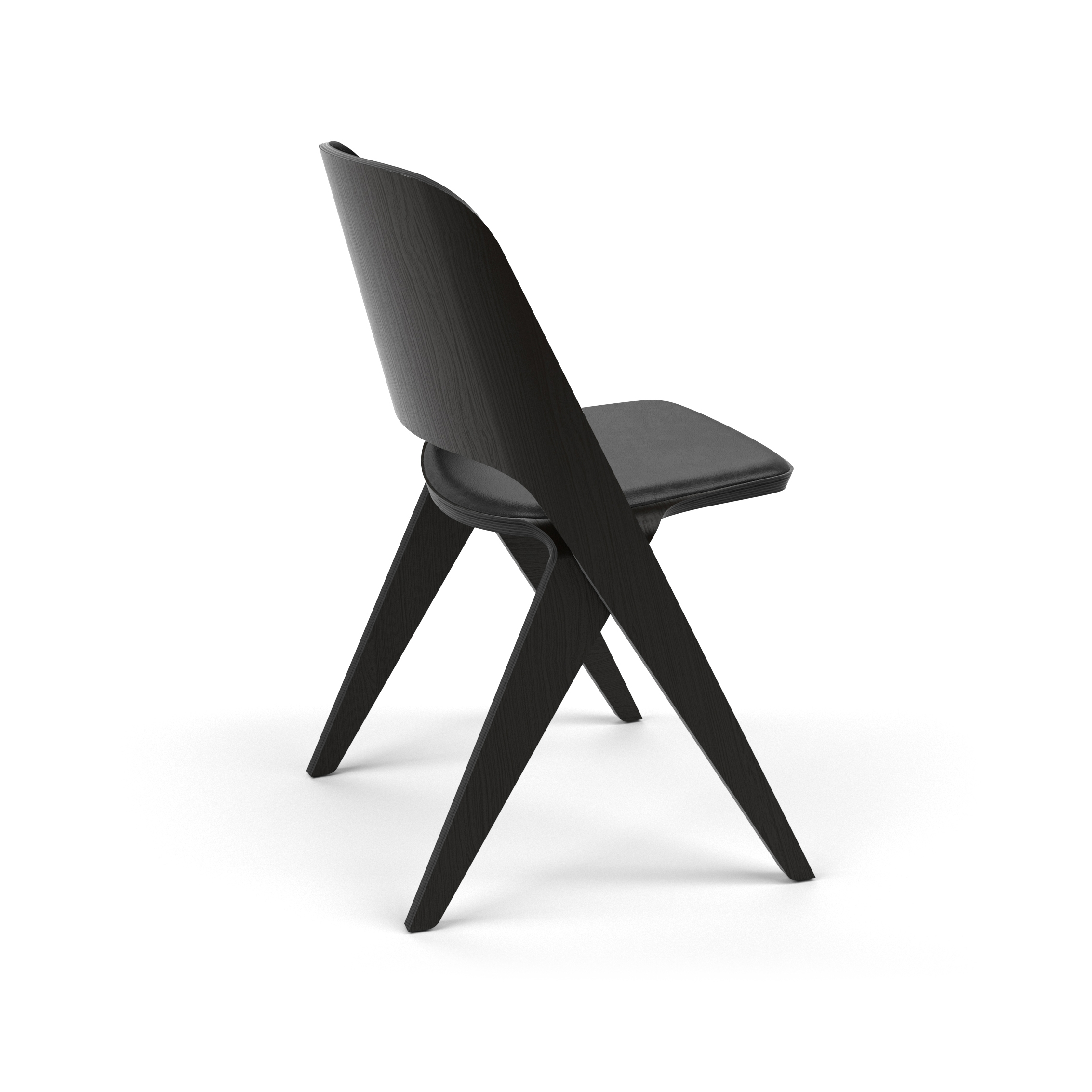 Lavitta Chair with Leather Upholstery – Black