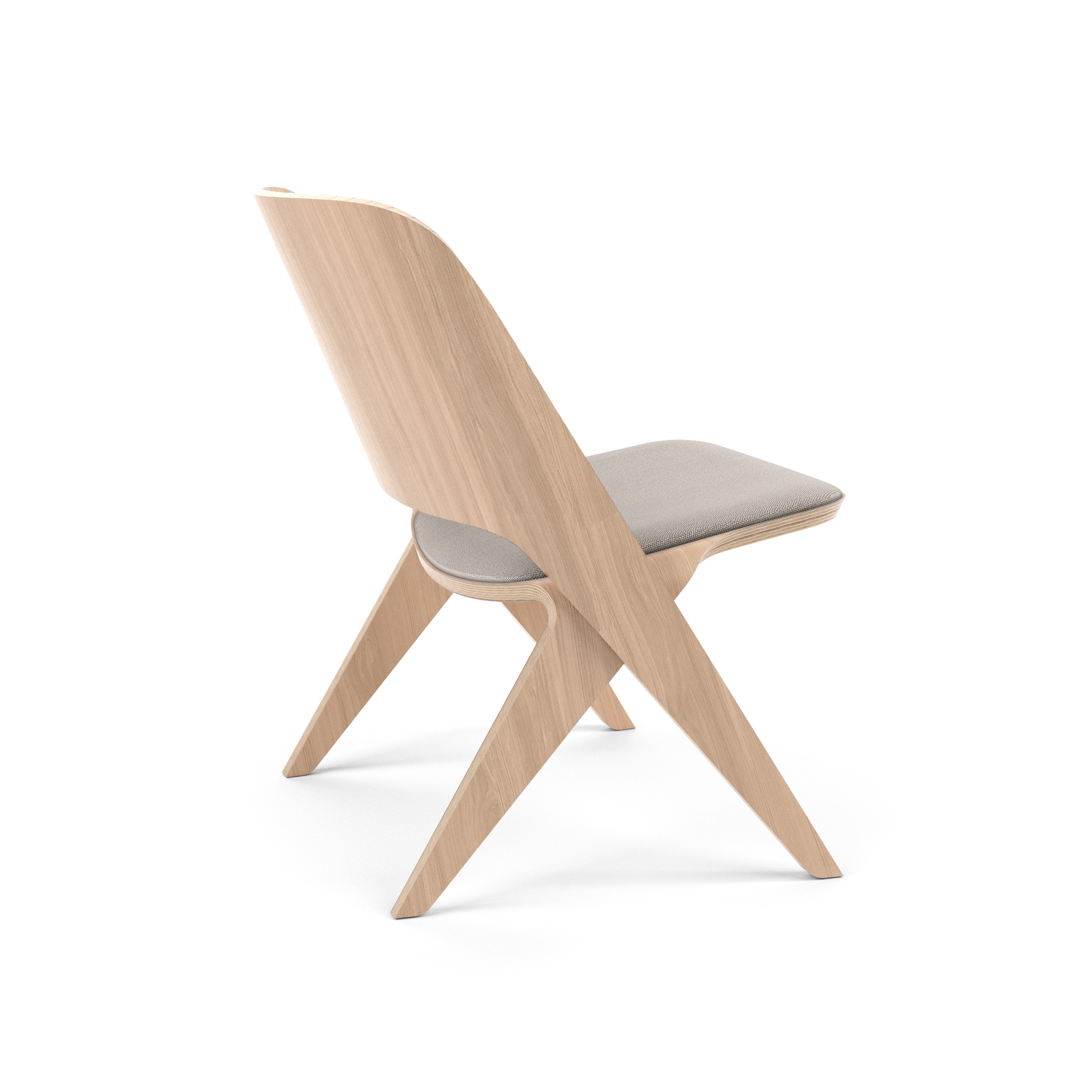 Lavitta Lounge Chair with Wool Upholstery - Oak
