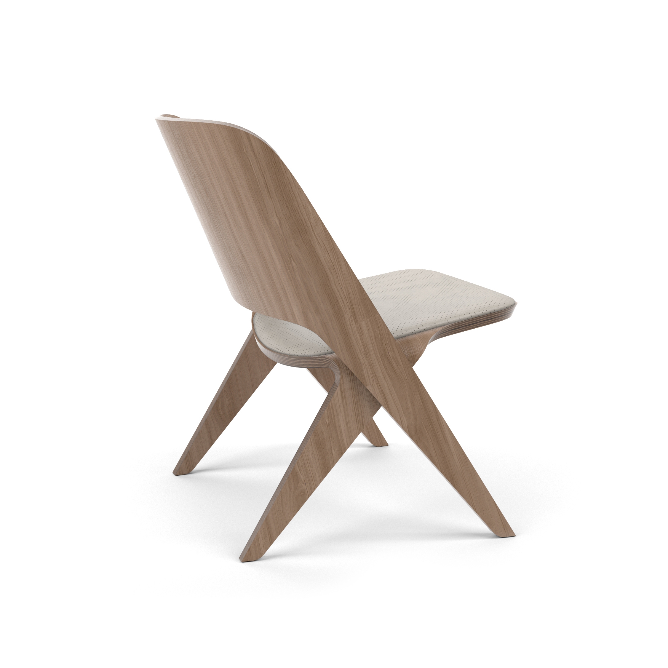 Lavitta Lounge Chair with Leather Upholstery – Dark Oak