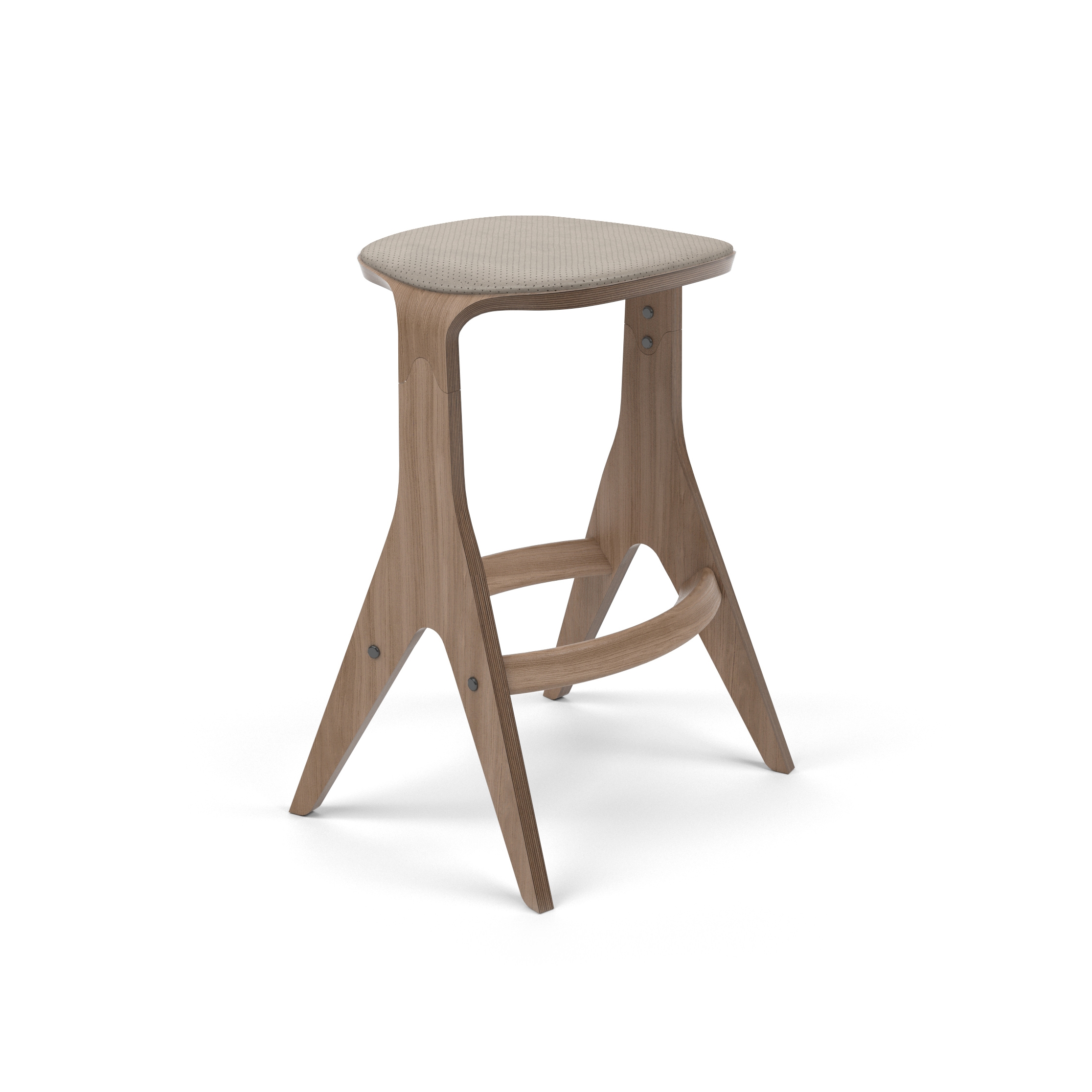 Display product Lavitta Counter Stool 65 with Leather Upholstery - Dark Oak from manufacturer Poiat