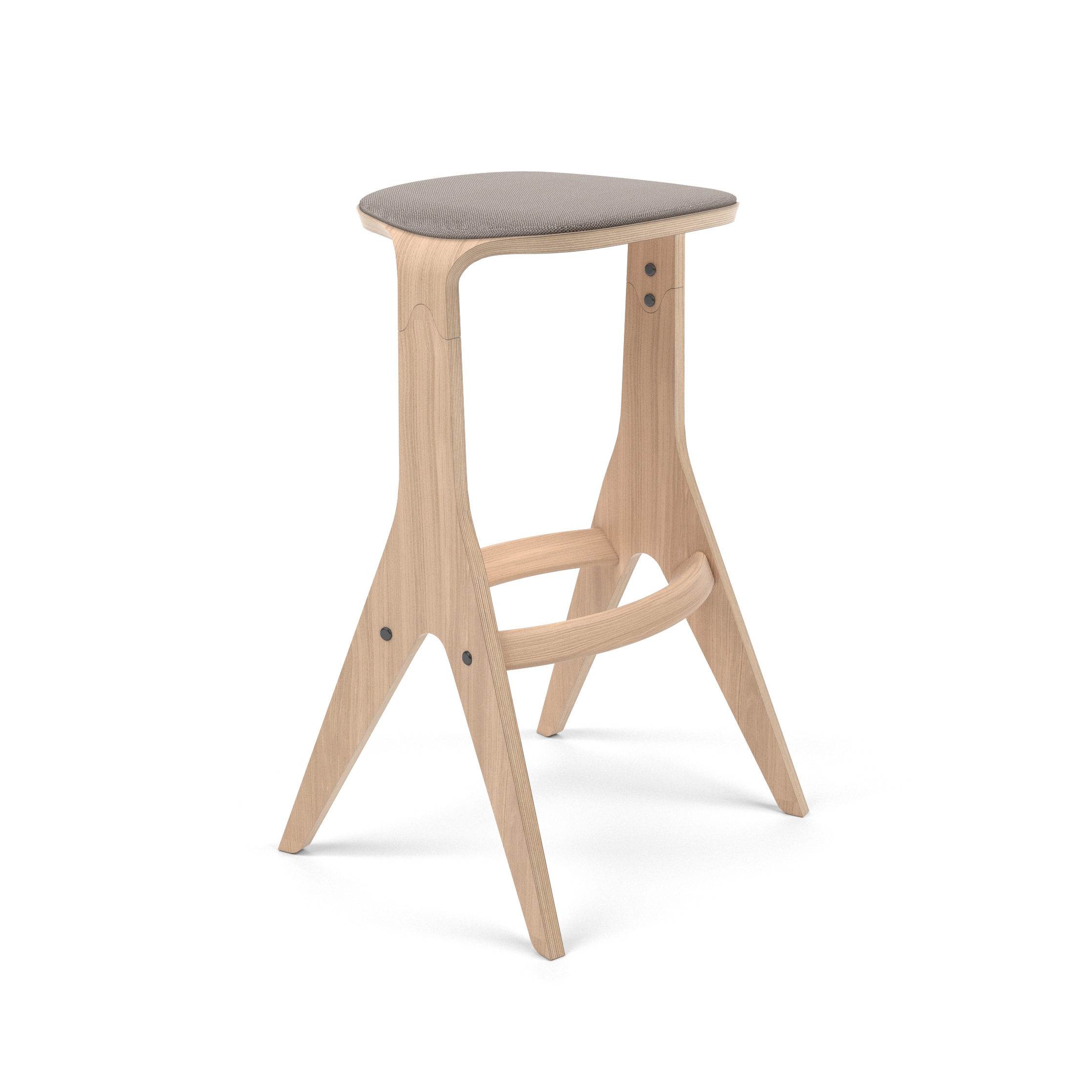 Lavitta Bar Stool 75 with Wool Upholstery - Oak