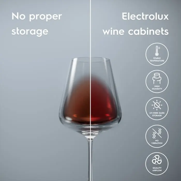 Electrolux Group - 700 Wine Cabinet 18 bottles 1 temperature zone 295 mm