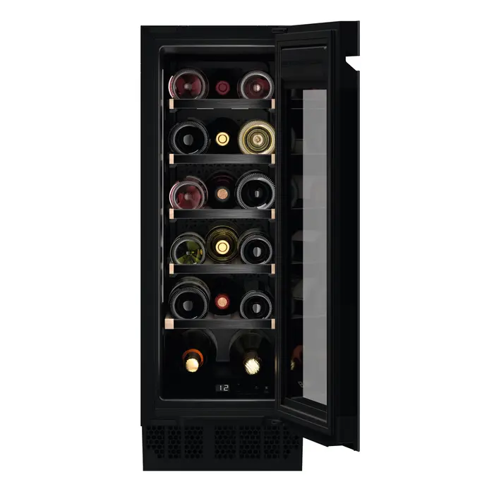 Electrolux Group - 7000 Integrated Under Counter Wine Cabinet 81.8 cm - Black Glossy Glass