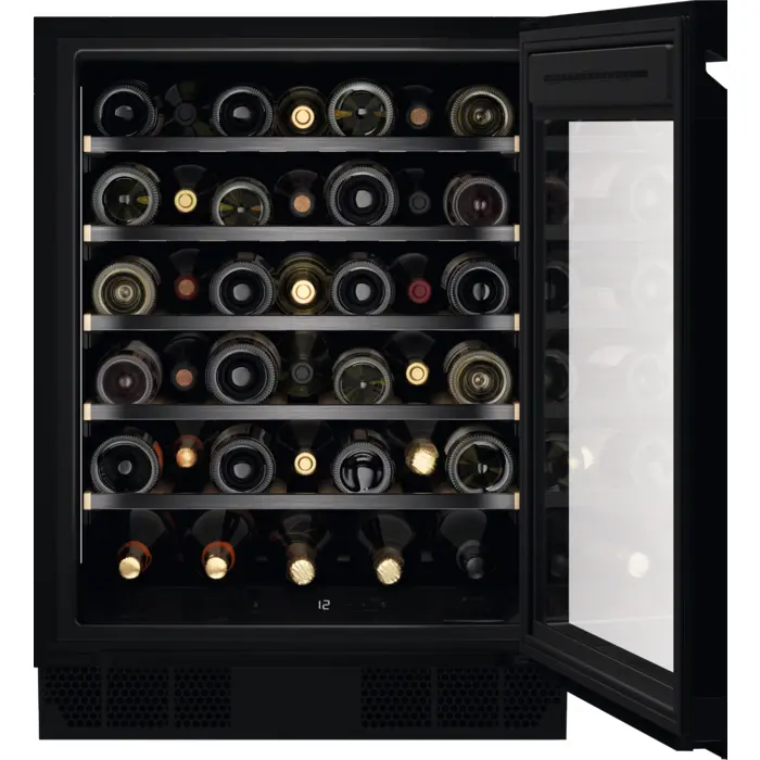 Electrolux Group - 8000 Integrated Under Counter Wine Cabinet 81.8 cm - Black Matt Glass