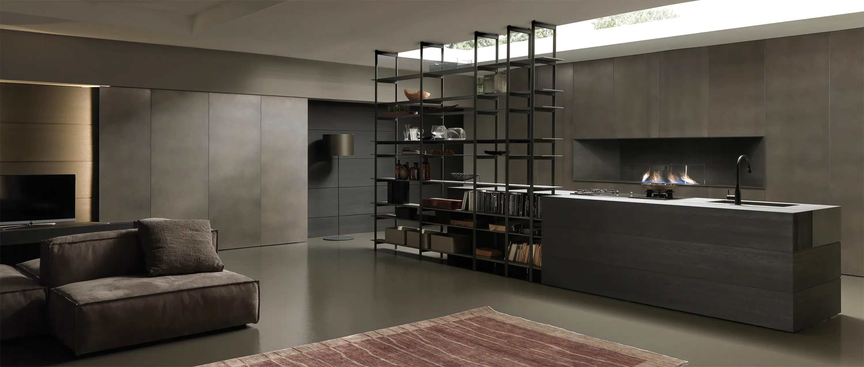 Modulnova - Blade 1 island with shelving unit