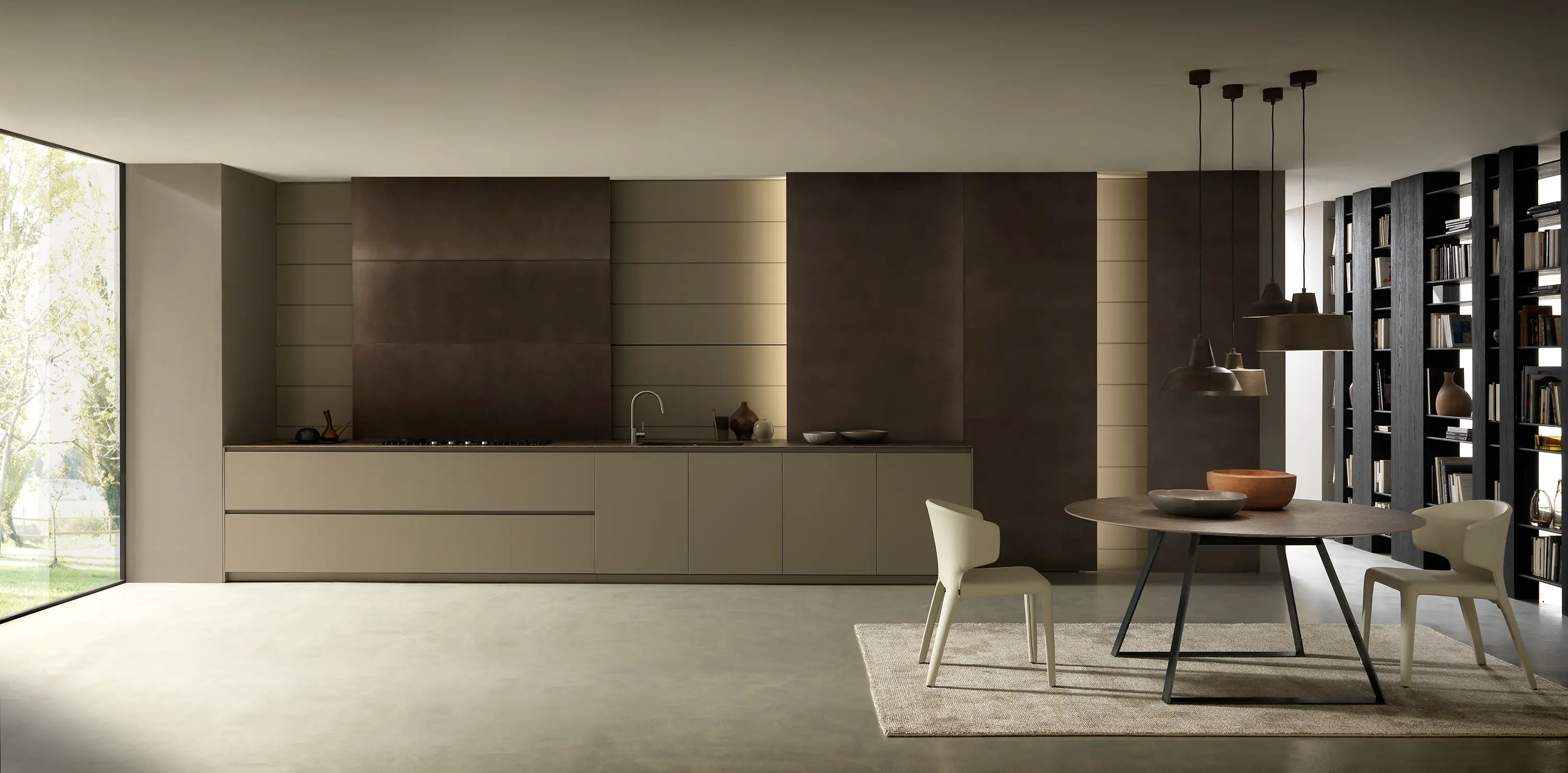 Modulnova - Blade 2 linear, lacquered and metal arrangement