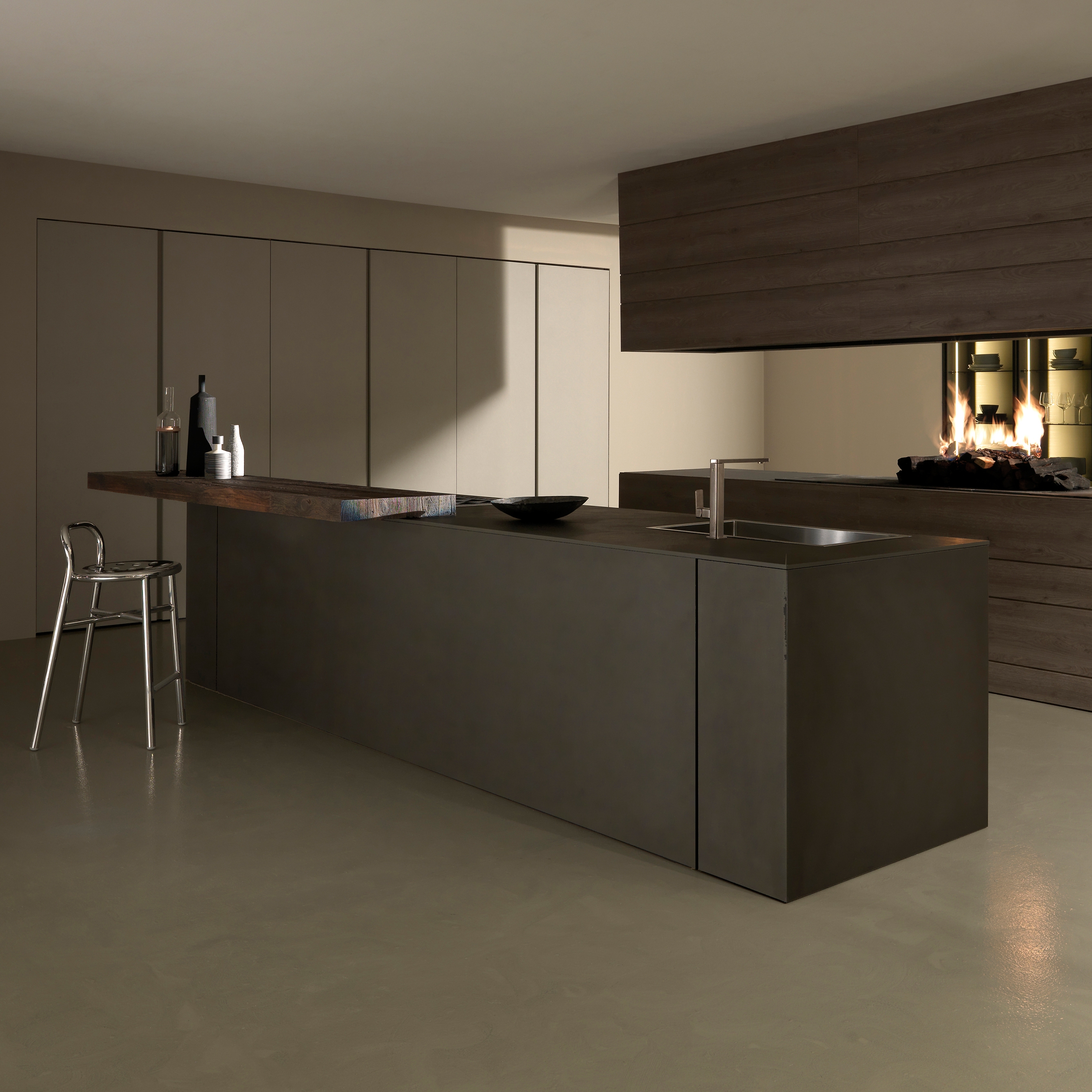 Display product Mh6 2 Lava melamine island from manufacturer Modulnova