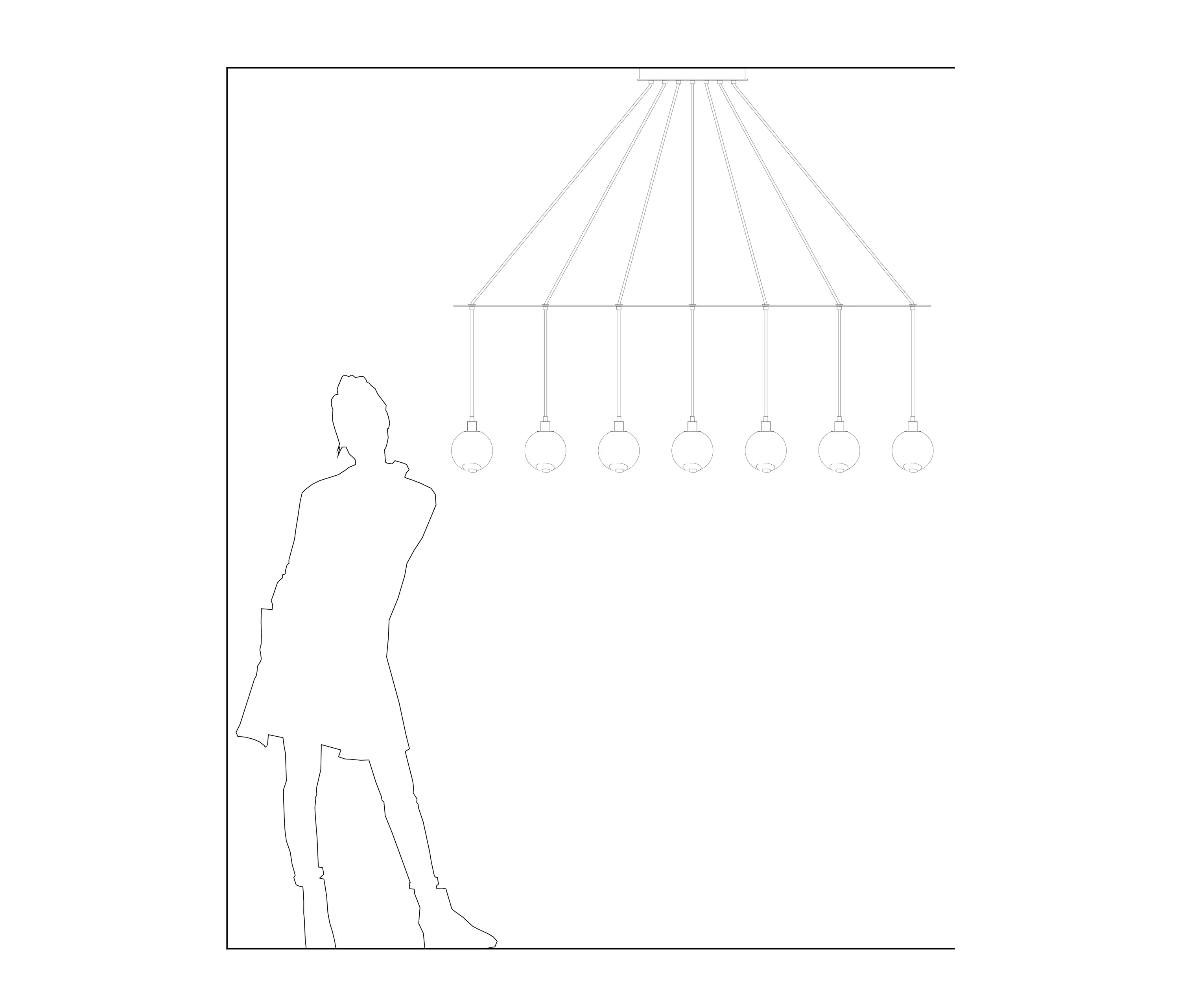 SkLO - Drape Linear 7 Chandelier