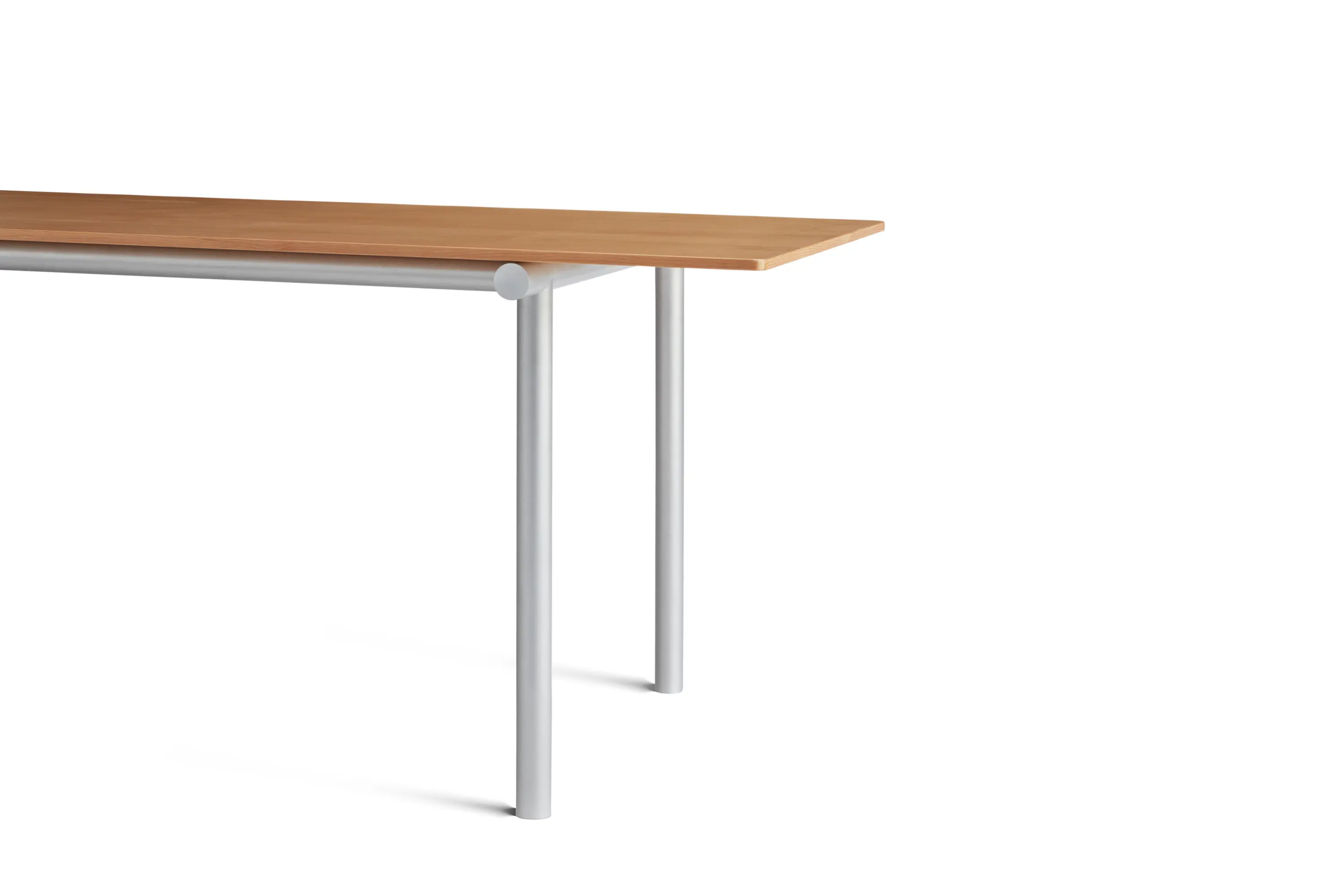 Please Wait to be Seated - Tubby Tube Table | Oregon Pine with Anodized Aluminum Frame