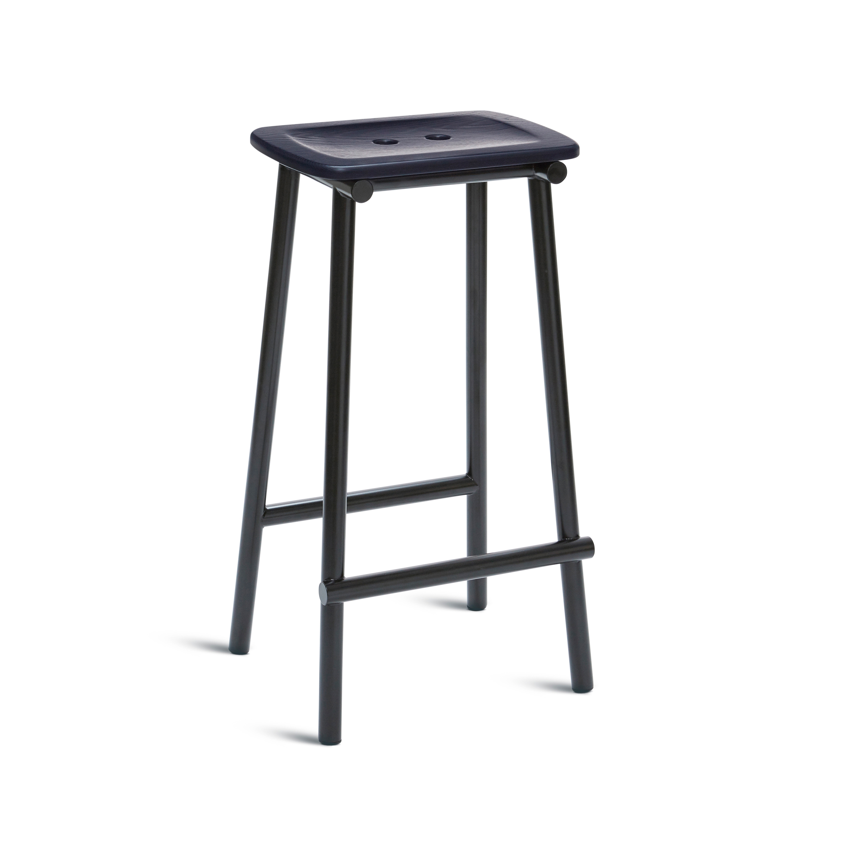 Display product Tubby Tube Bar Stool | Wooden Seat from manufacturer Please Wait to be Seated