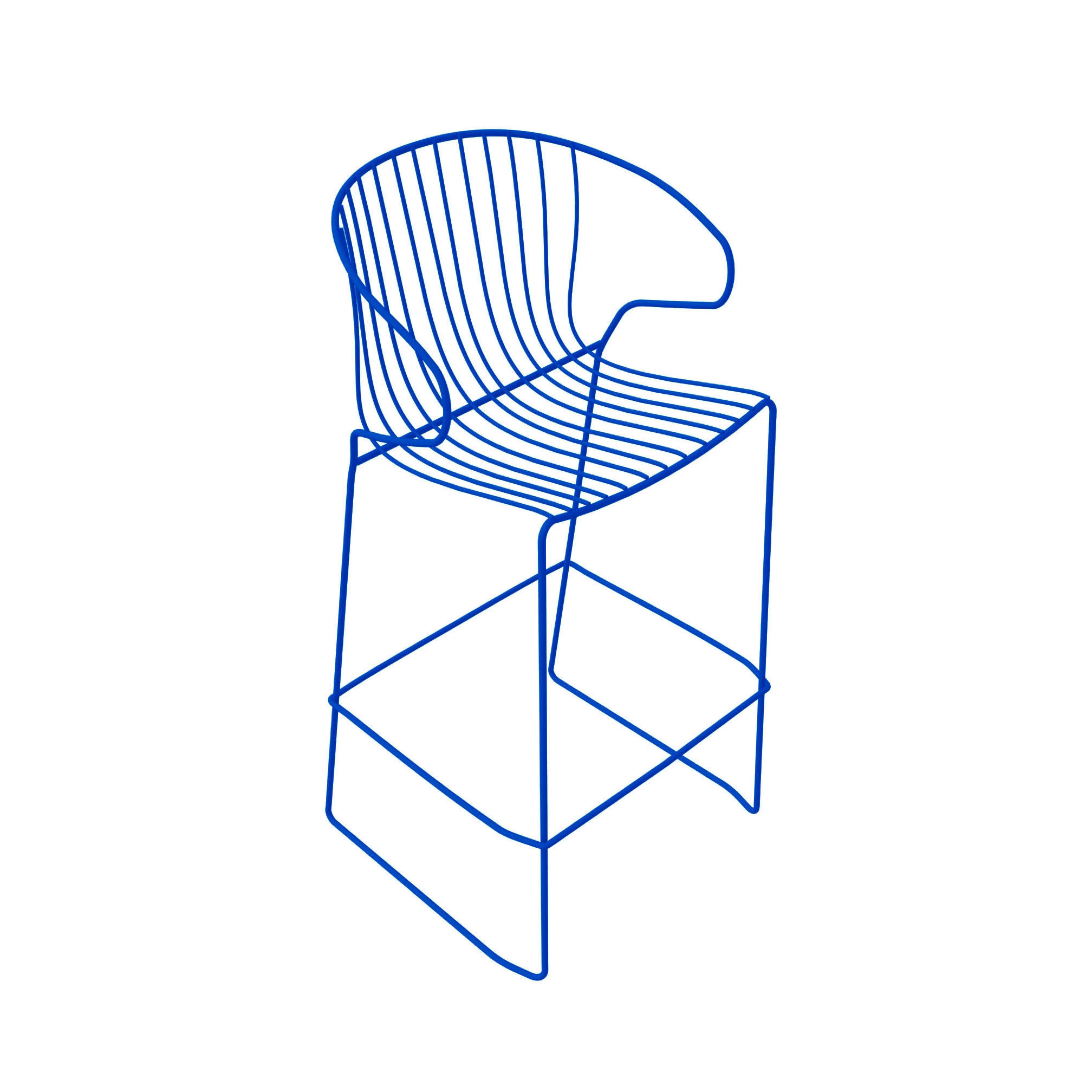 Bolonia Barstool | Plain Blue