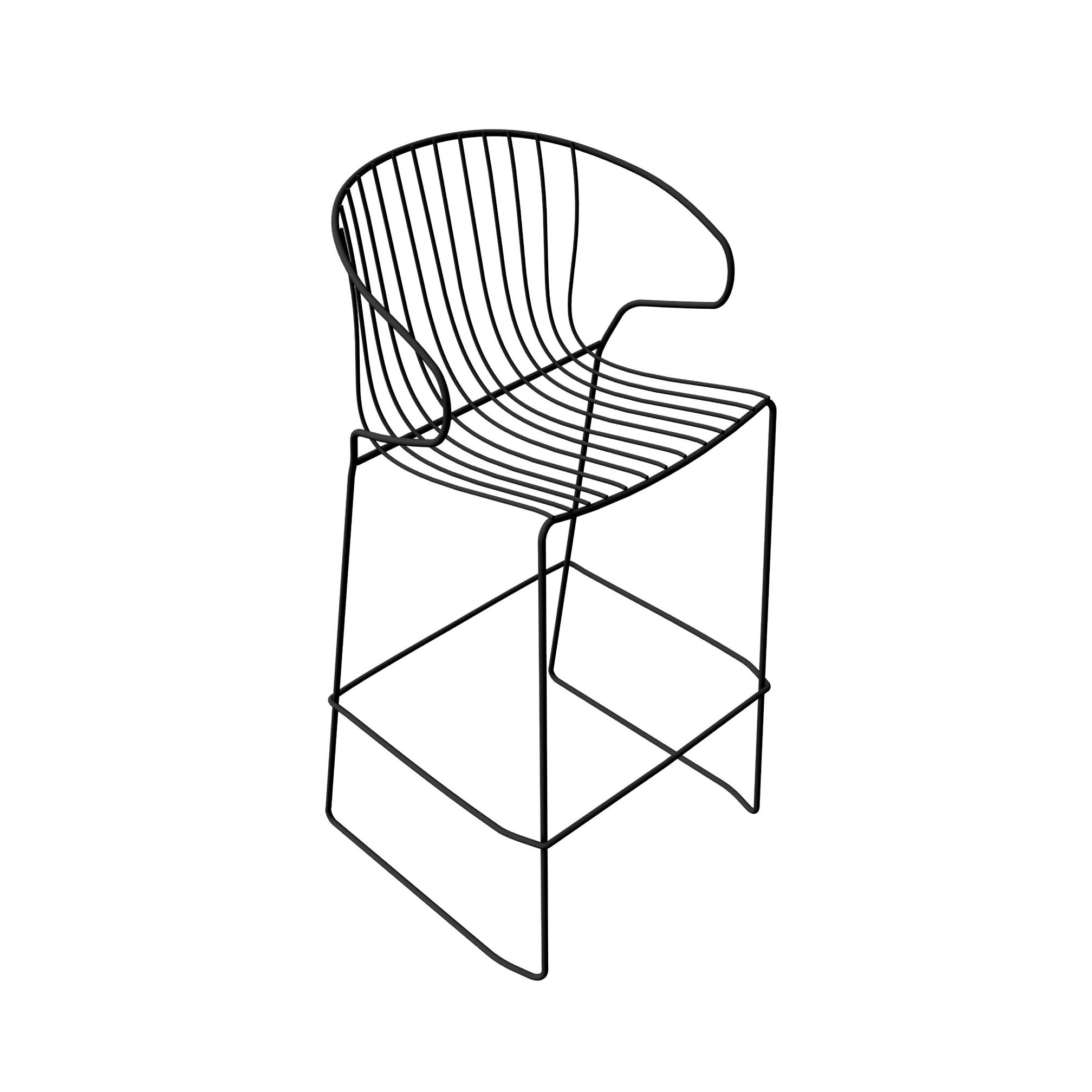 Display product Bolonia Barstool | Night Black from manufacturer iSimar