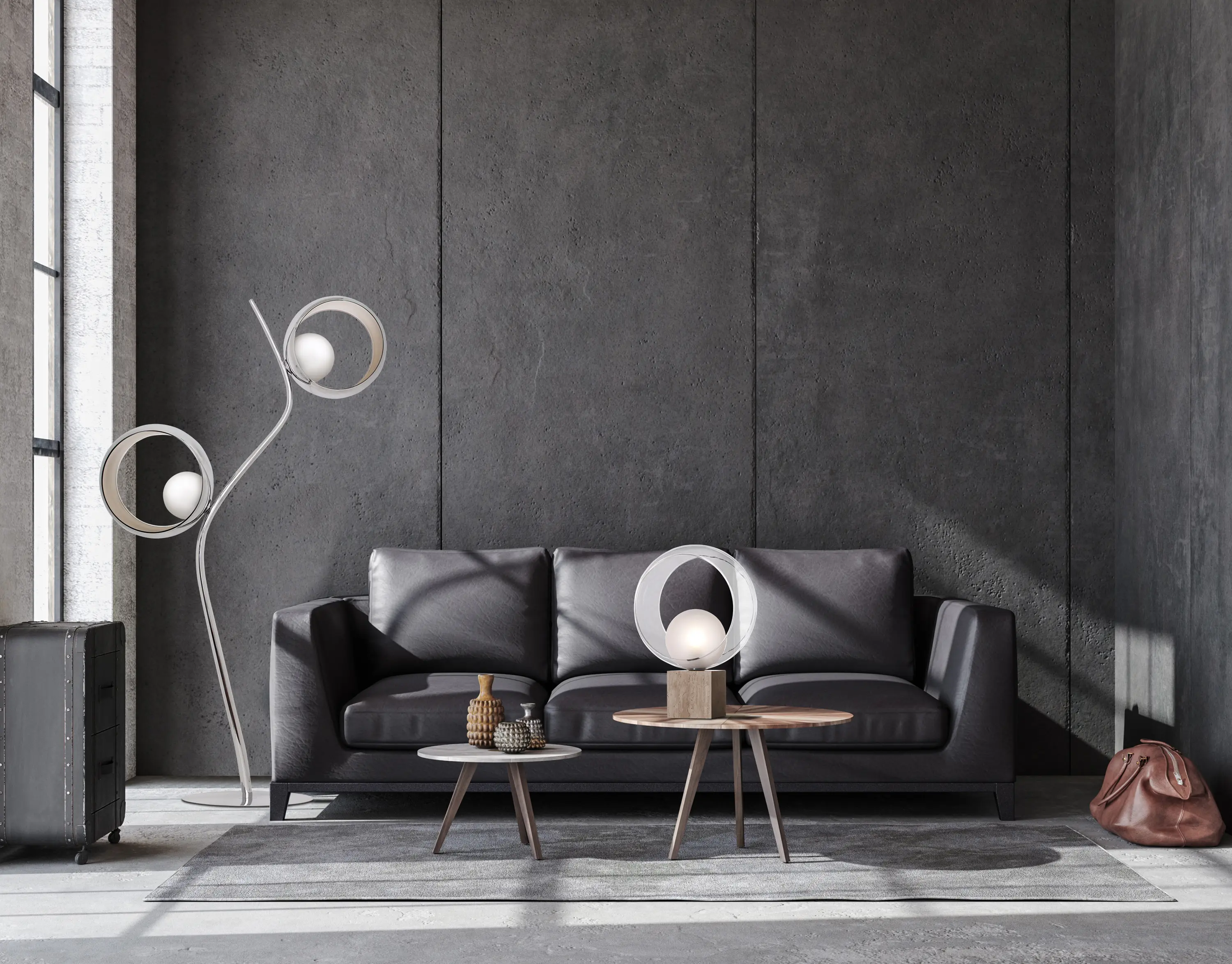 Concept verre - Okio arc floor lamp