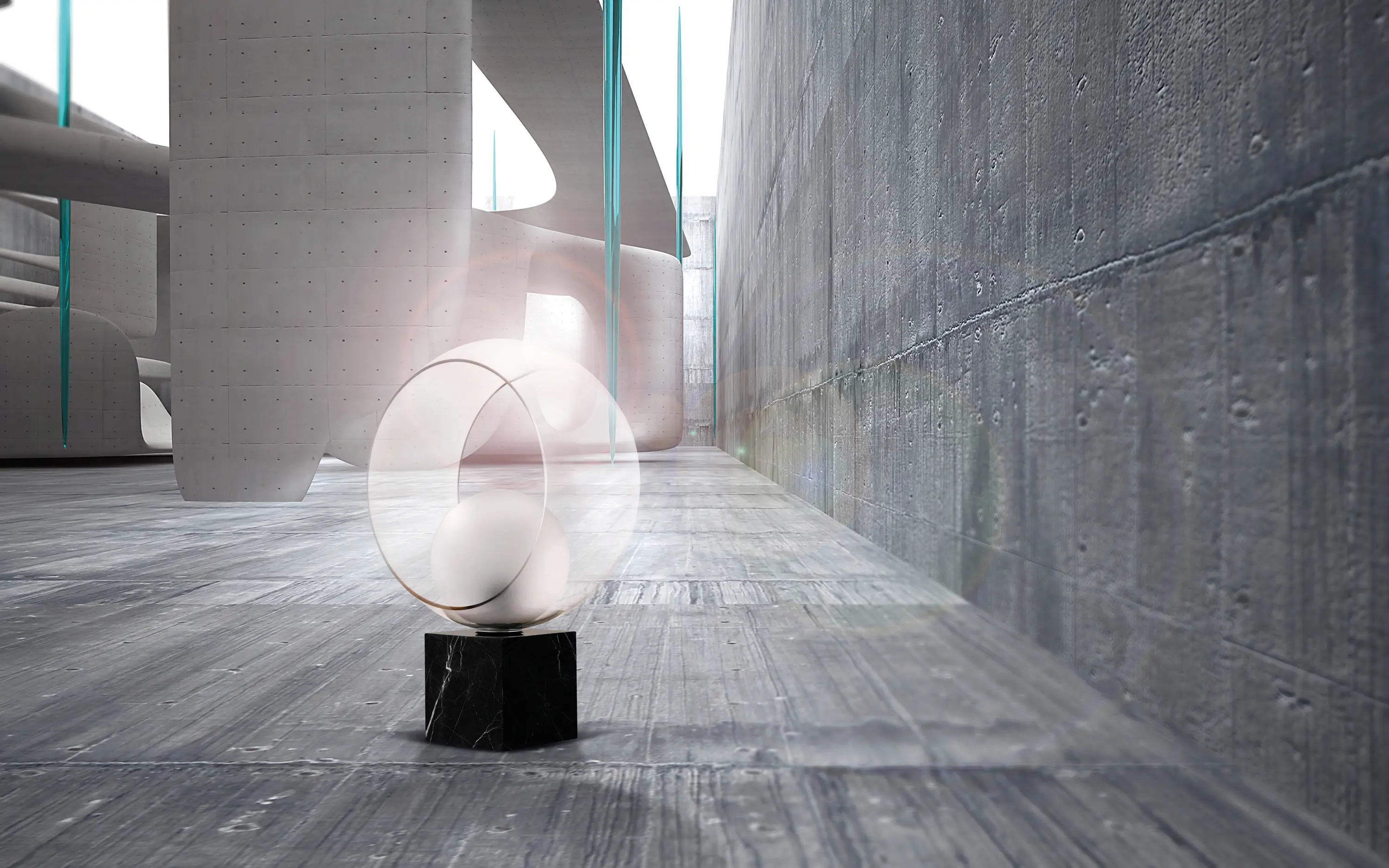 Concept verre - Okio arc floor lamp