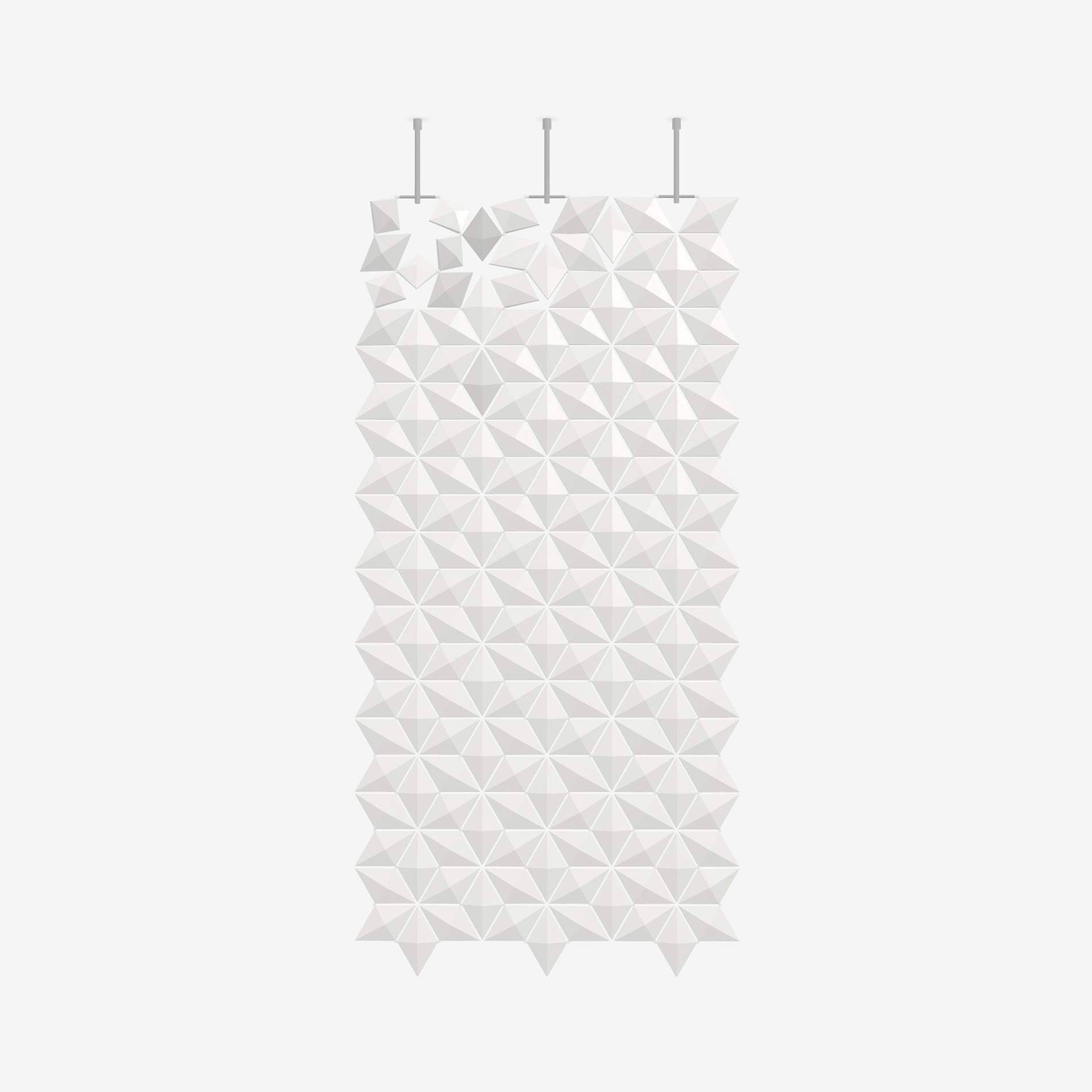 Facet hanging room divider 102 x 207cm in Pearl Gray
