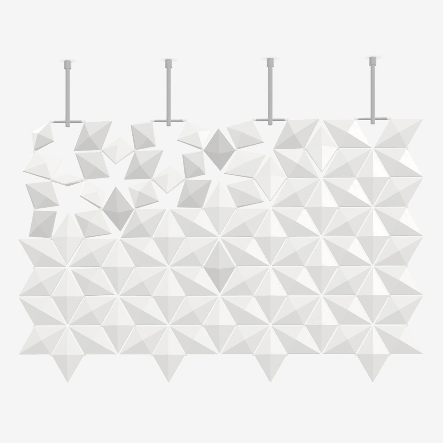 Afficher le produit Séparateur d’espace suspendu Facet 136 x 89cm Blanc du fabricant Bloomming