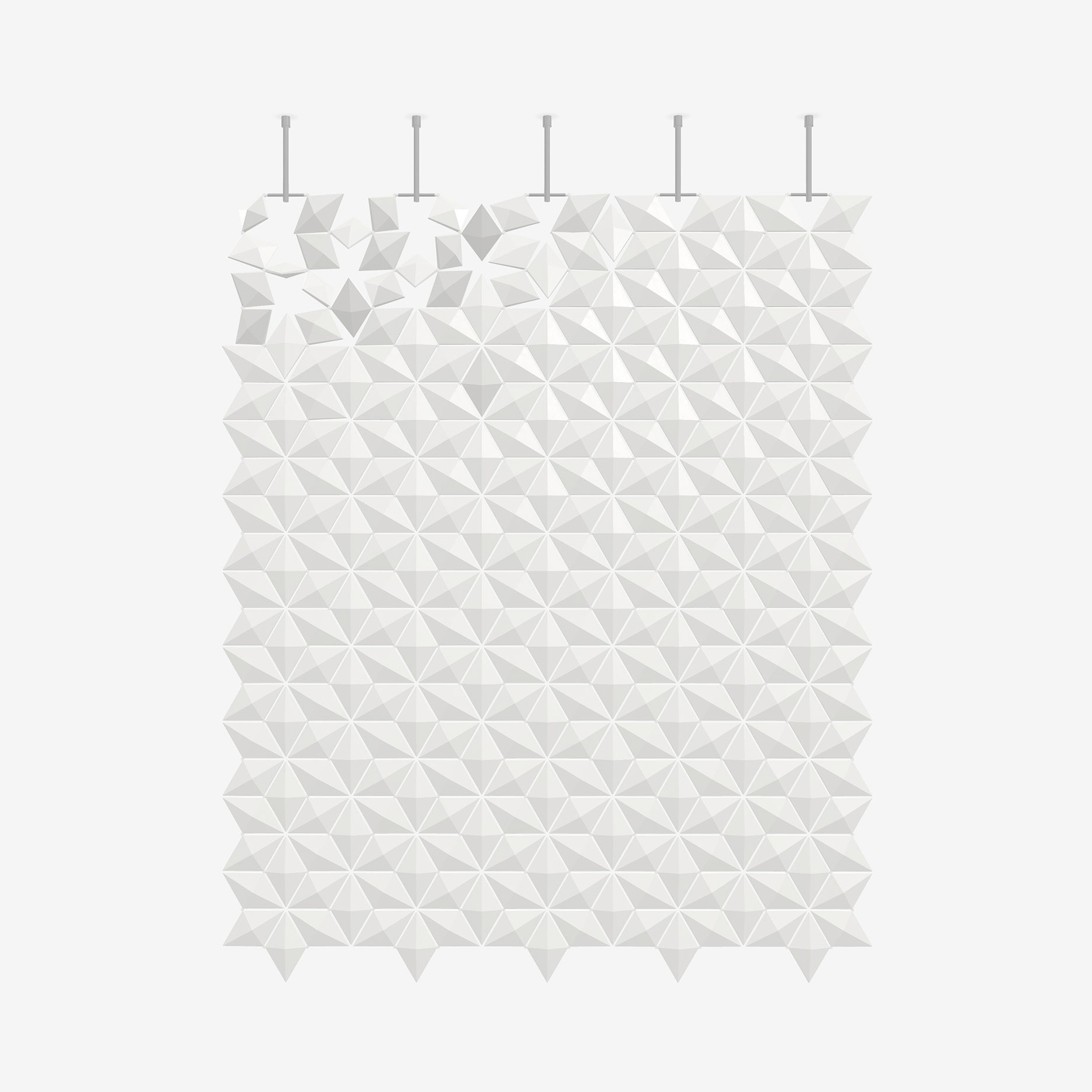 Display product Facet hanging room divider 170 x 207cm in White from manufacturer Bloomming
