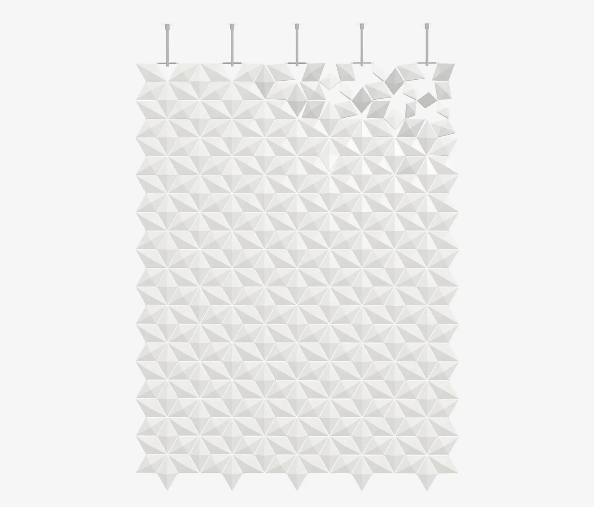 Bloomming - Divisorio sospeso Facet 170 x 226 cm in Bianco